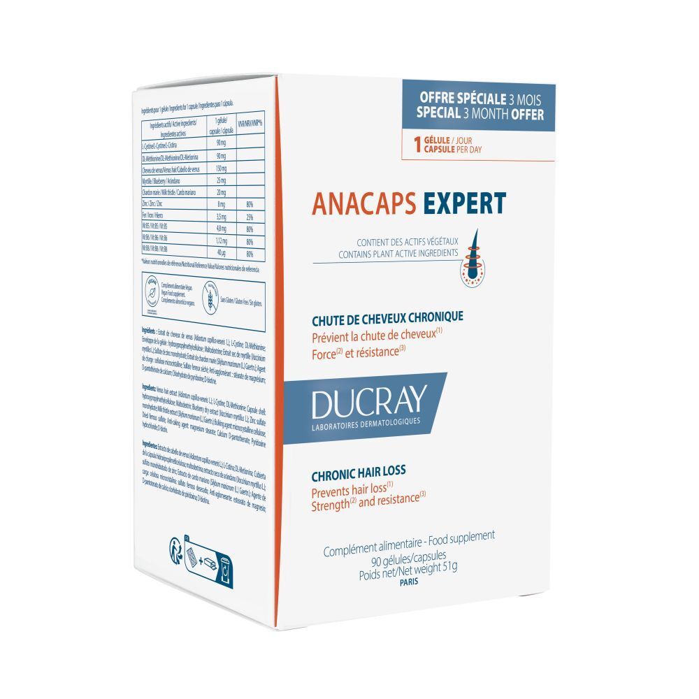 Ducray Anacaps Expert Chute de Cheveux Chronique Nouvelle Formule