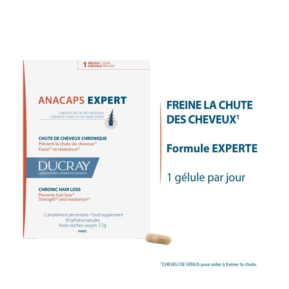 Ducray Anacaps Expert Chute de Cheveux Chronique Nouvelle Formule