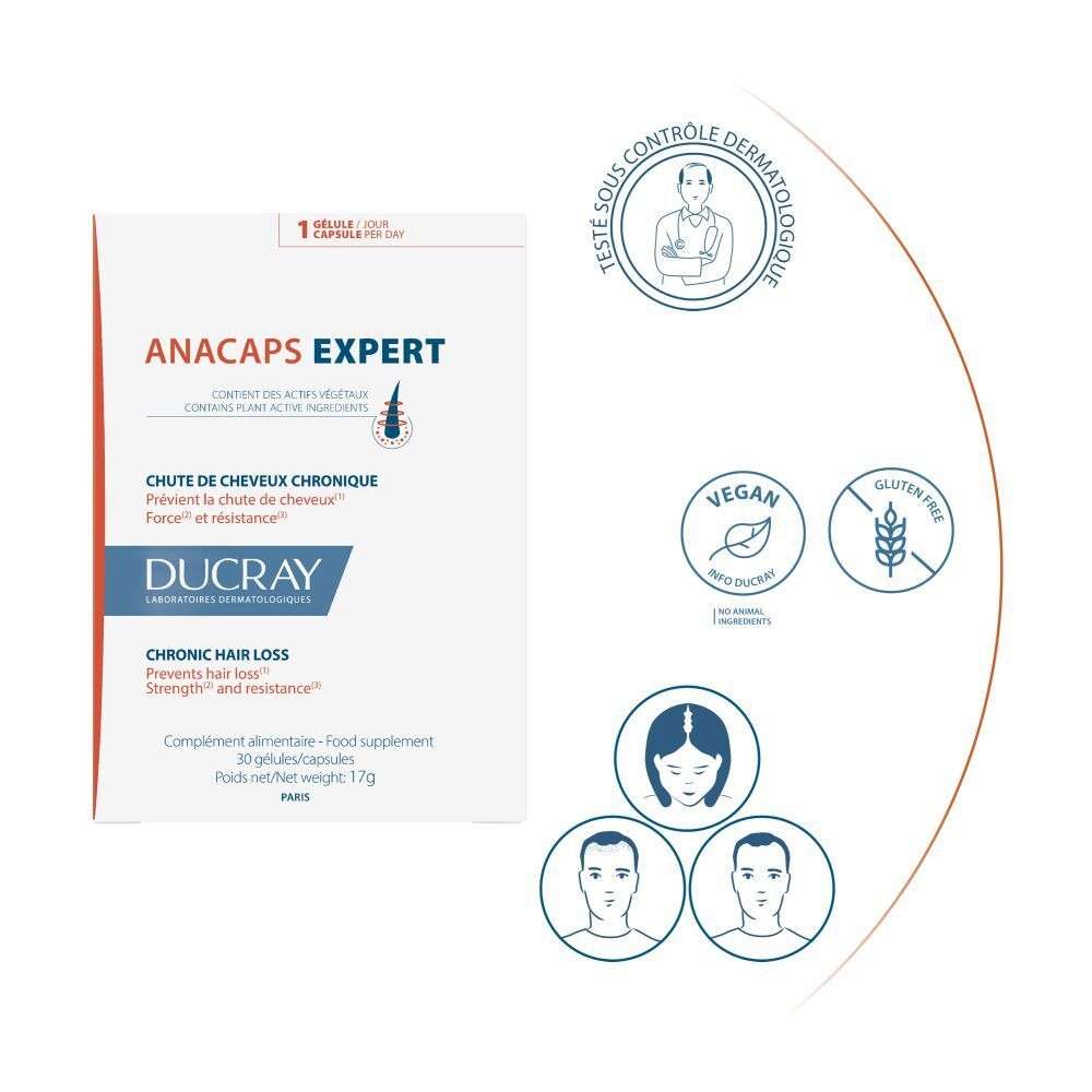 Ducray Anacaps Expert Chute de Cheveux Chronique Nouvelle Formule