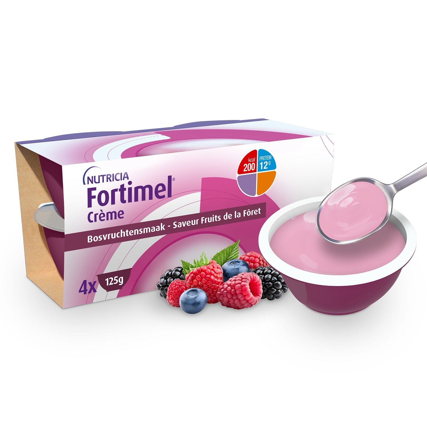Fortimel Crème Saveur Fruits de la Forêt | Complément Nutritionnel Dénutrition