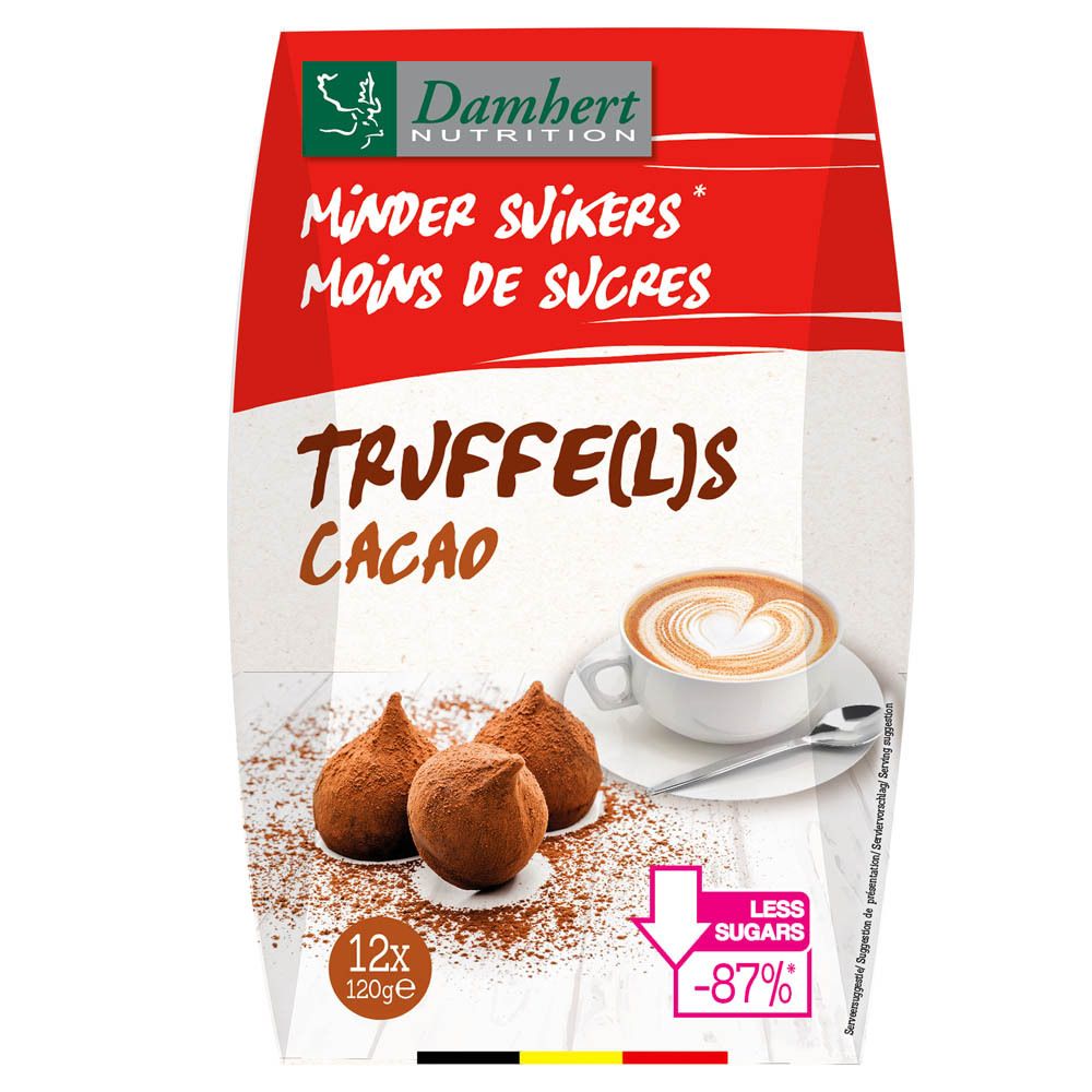 Damhert Moins De Sucre Truffes Cacao