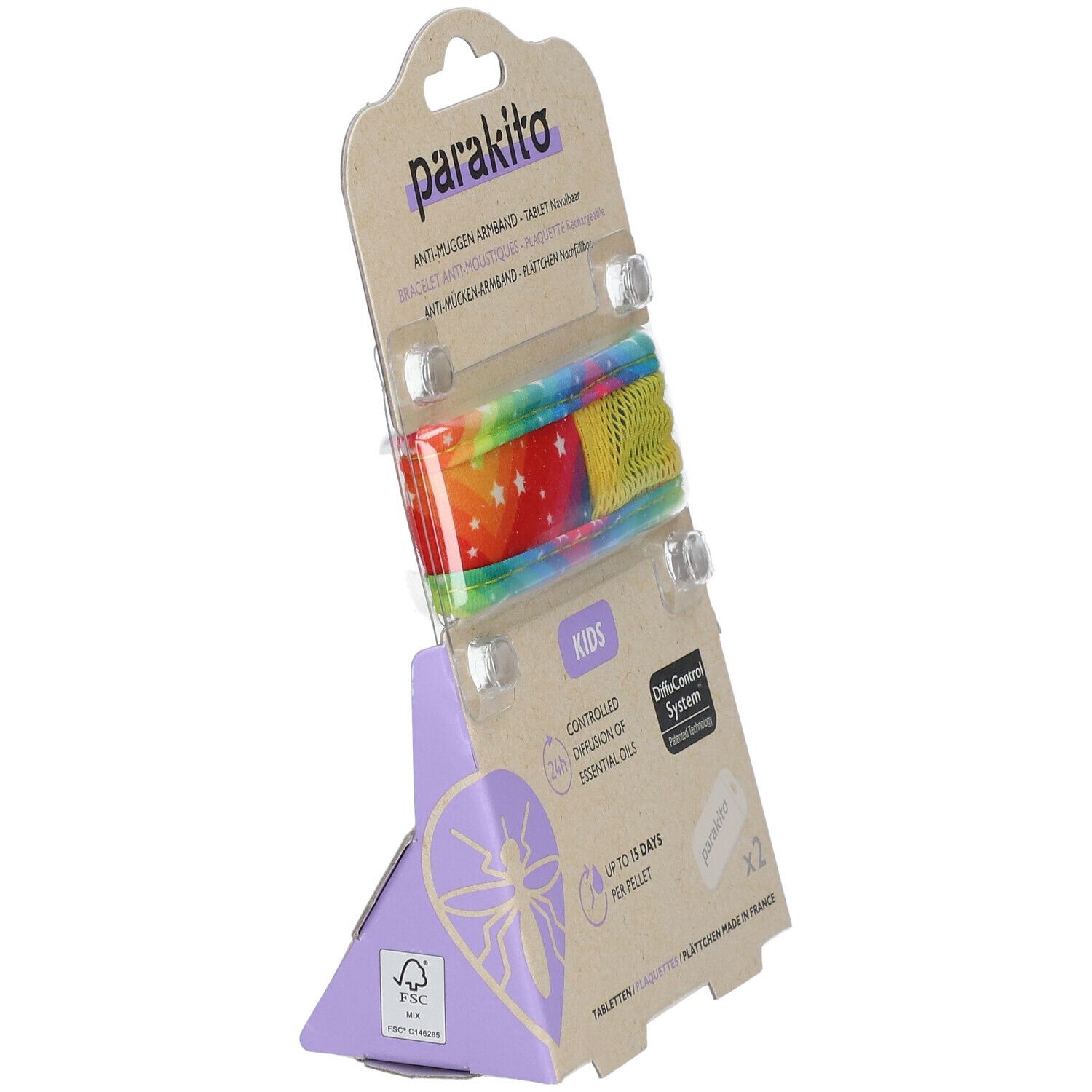 Para'Kito Anti-Mug Polsband Kids Regenboog Navulbaar