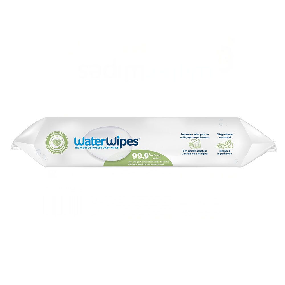 WaterWipes Lingettes à l'eau 100% d'origine végétale