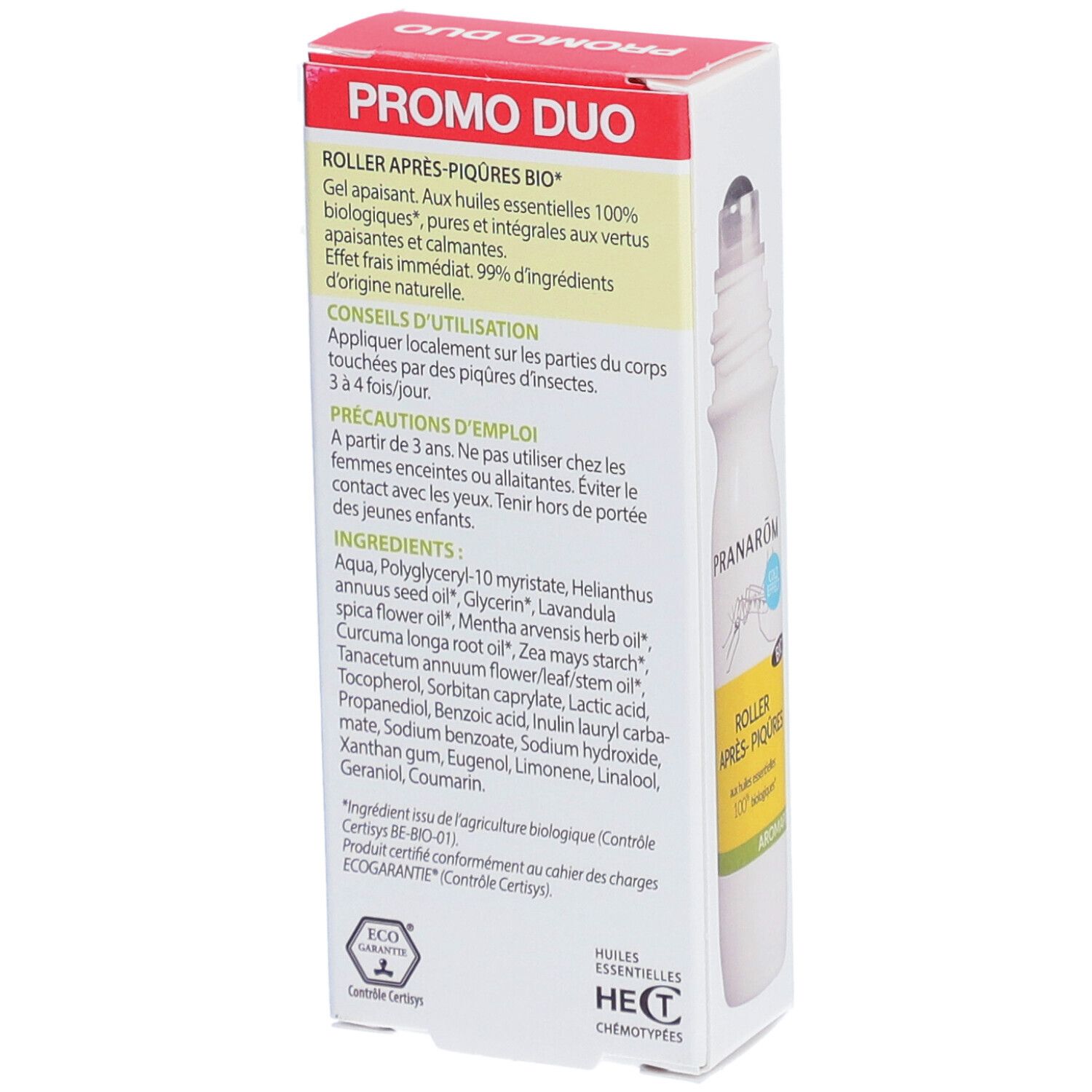 Pranarom Aromapic Duo Roller Après-Piqûres