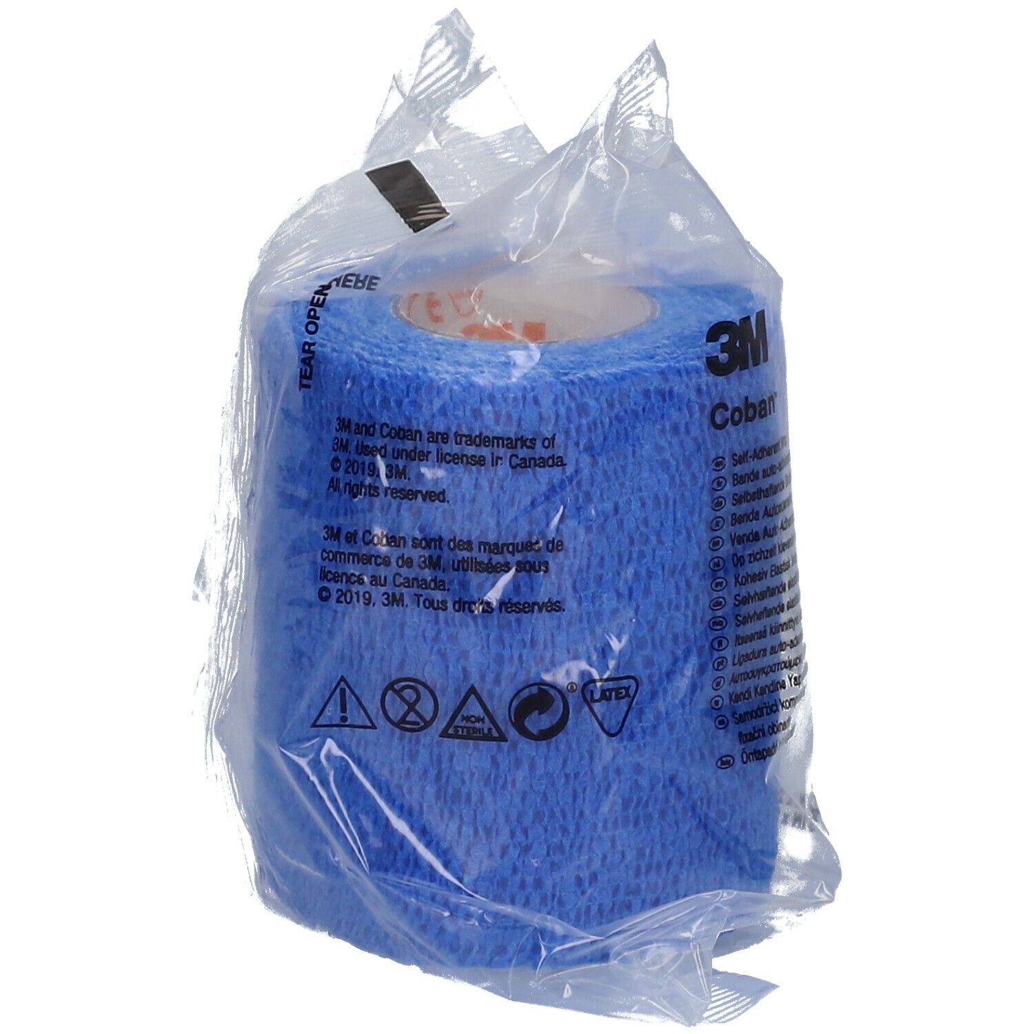 3M™ Coban™ Bande Auto-Adhésive 7,5 cm x 4,5 m Bleu 1583B