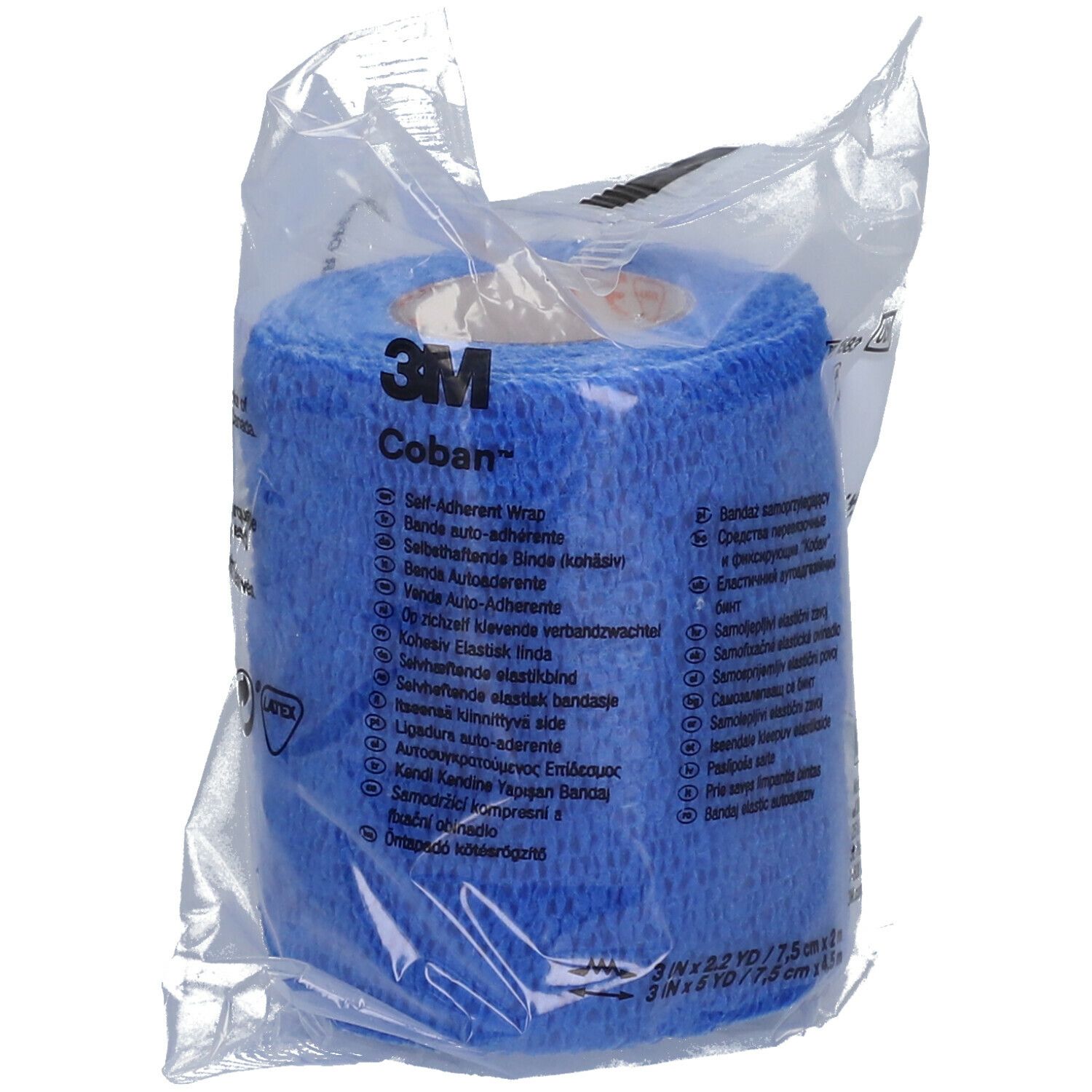 3M™ Coban™ Bande Auto-Adhésive 7,5 cm x 4,5 m Bleu 1583B