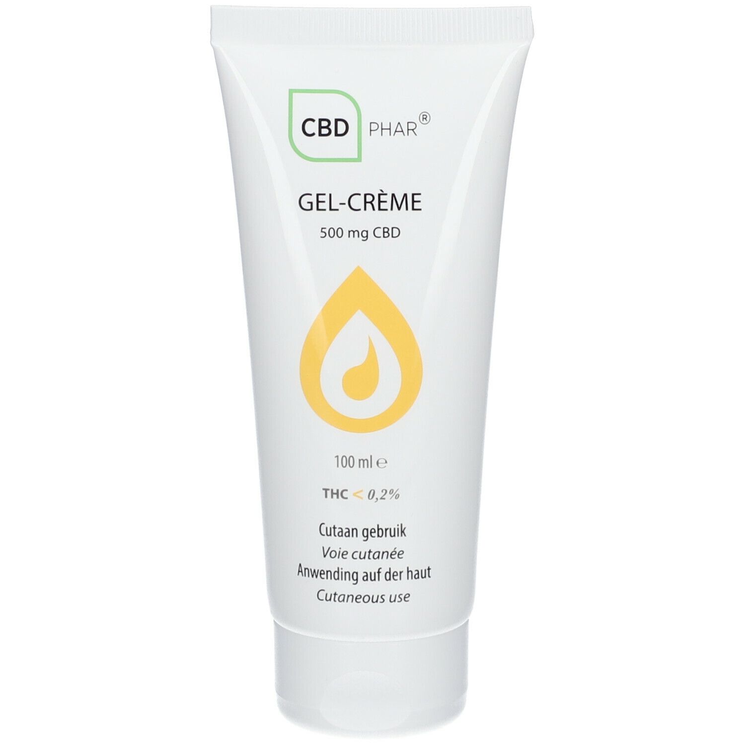 CBD PHAR - Gel-Crème 500 mg CBD pour Usage Cutané