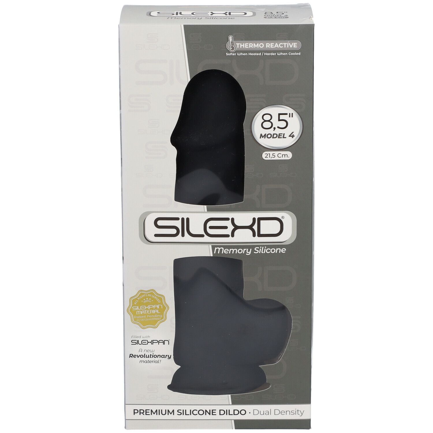 Silexd® Premium Silicone Dildo Model 4 - 21,5 cm Zwart