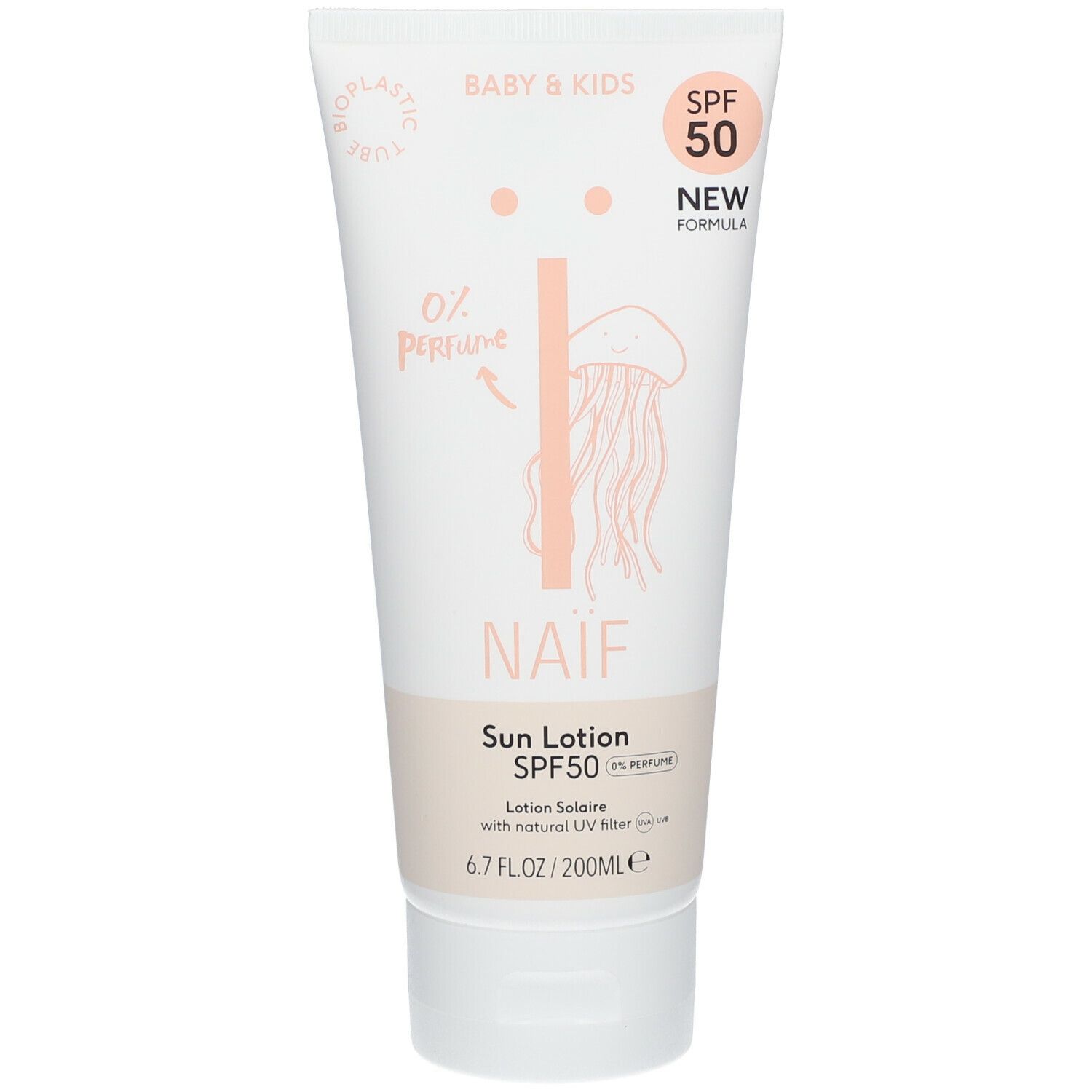 Naïf Baby & Kids Lotion Solaire SPF50 0 % Parfum