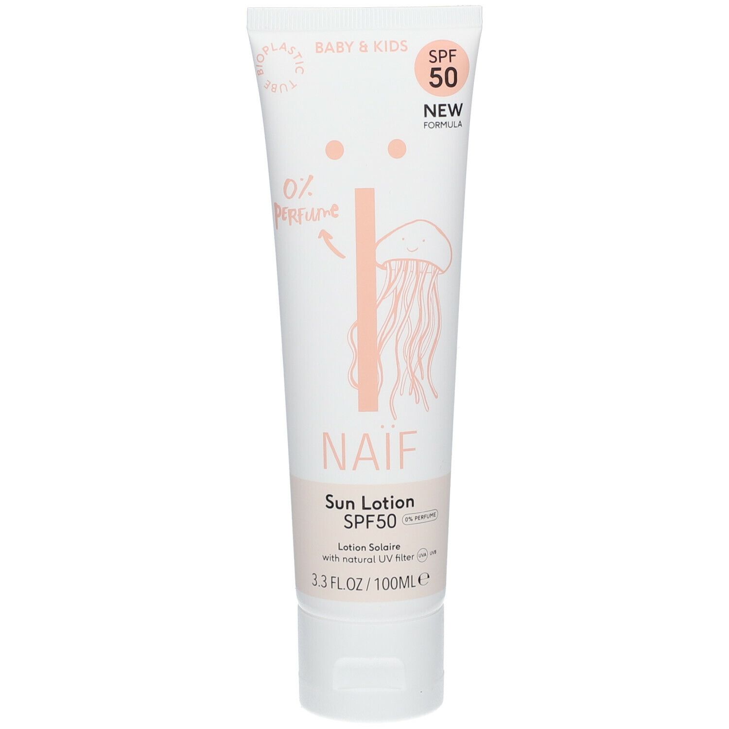 Naïf Baby & Kids Lotion Solaire SPF50 0 % Parfum