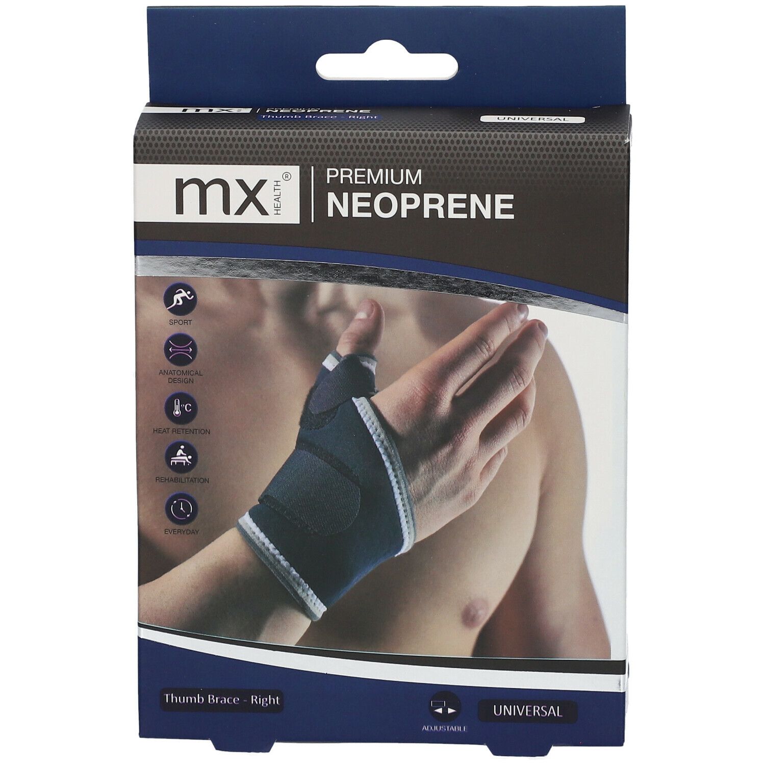 MX Health Premium Neoprene Brace Duim Rechts