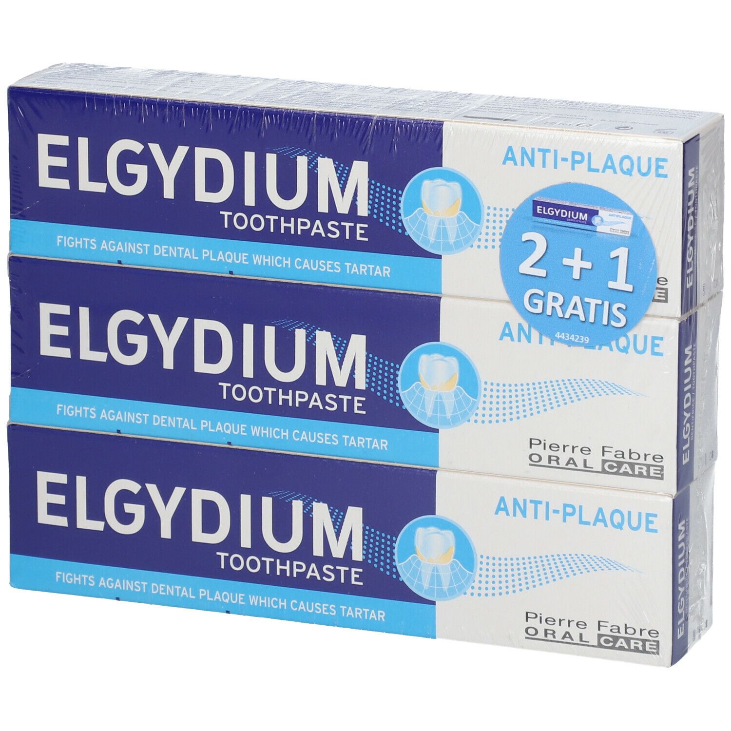 Elgydium Anti-Plak Tandpasta 2+1 GRATIS