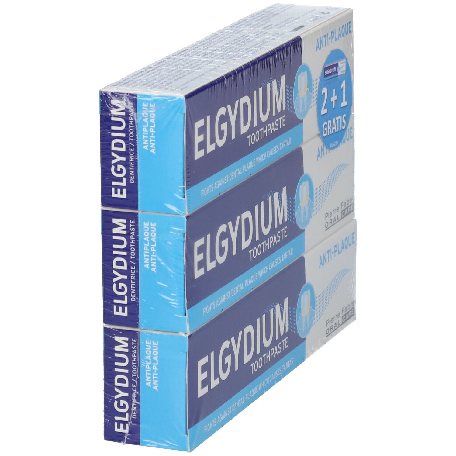 Elgydium Anti-Plak Tandpasta 2+1 GRATIS