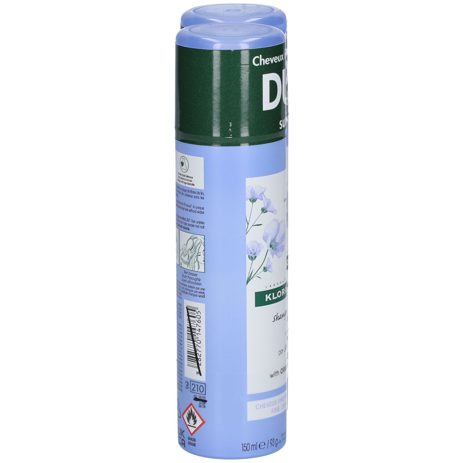 Klorane Shampooing Sec Volume au Lin Bio DUO