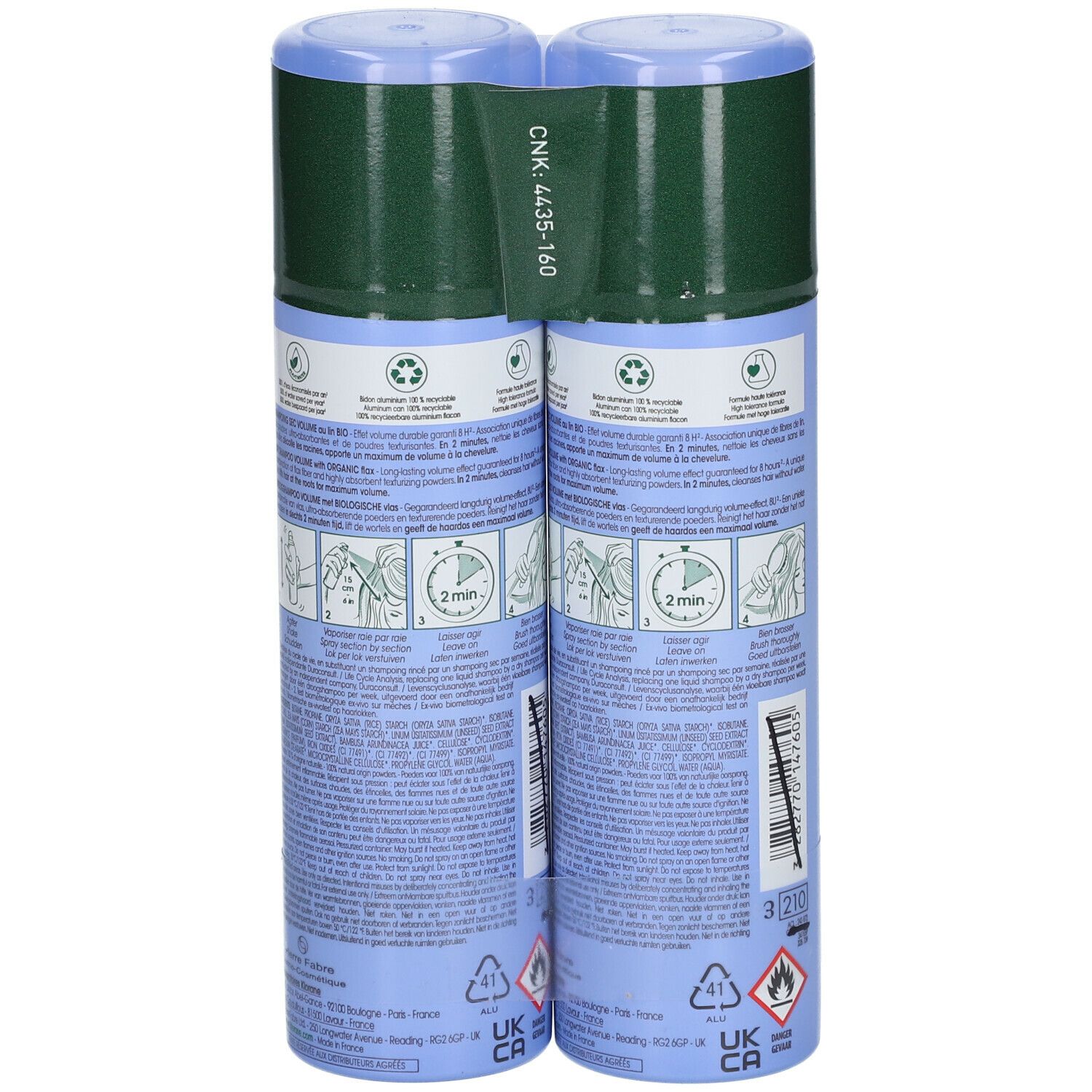Klorane Shampooing Sec Volume au Lin Bio DUO