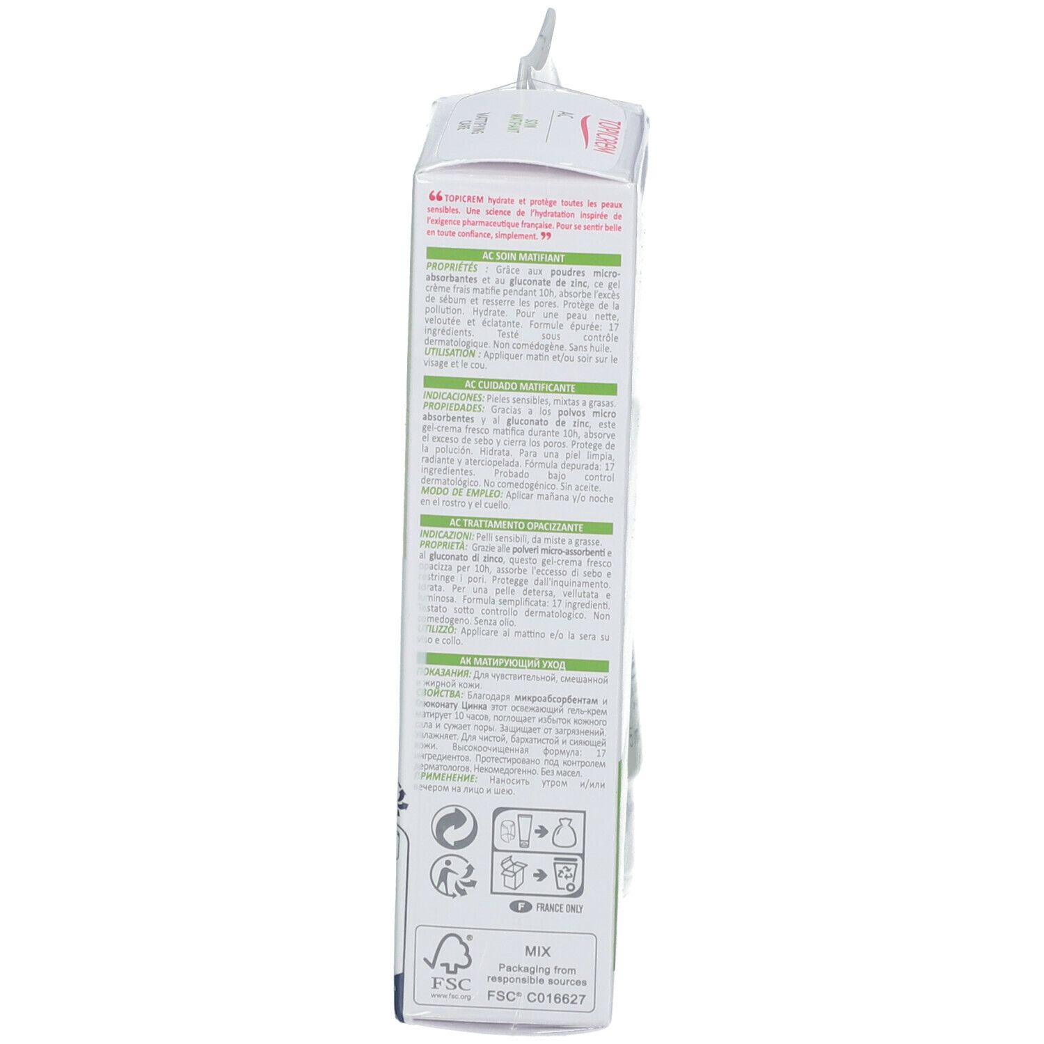 Topicrem AC Zuiverende Reinigingsgel +  AC Matterende Verzorging GRATIS