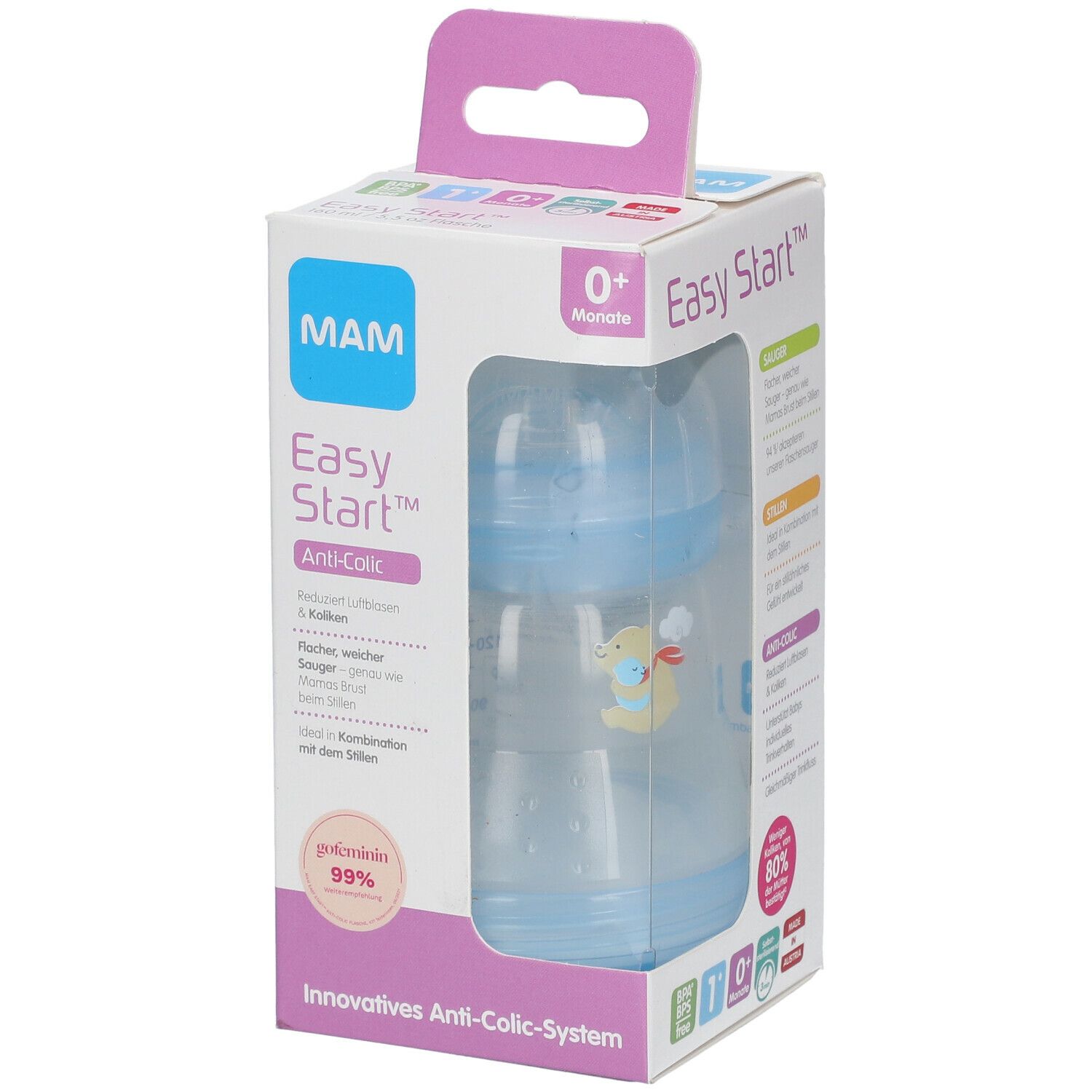 MAM Easy Start™ Anti-Koliek Zuigfles Boy 0 Maanden+