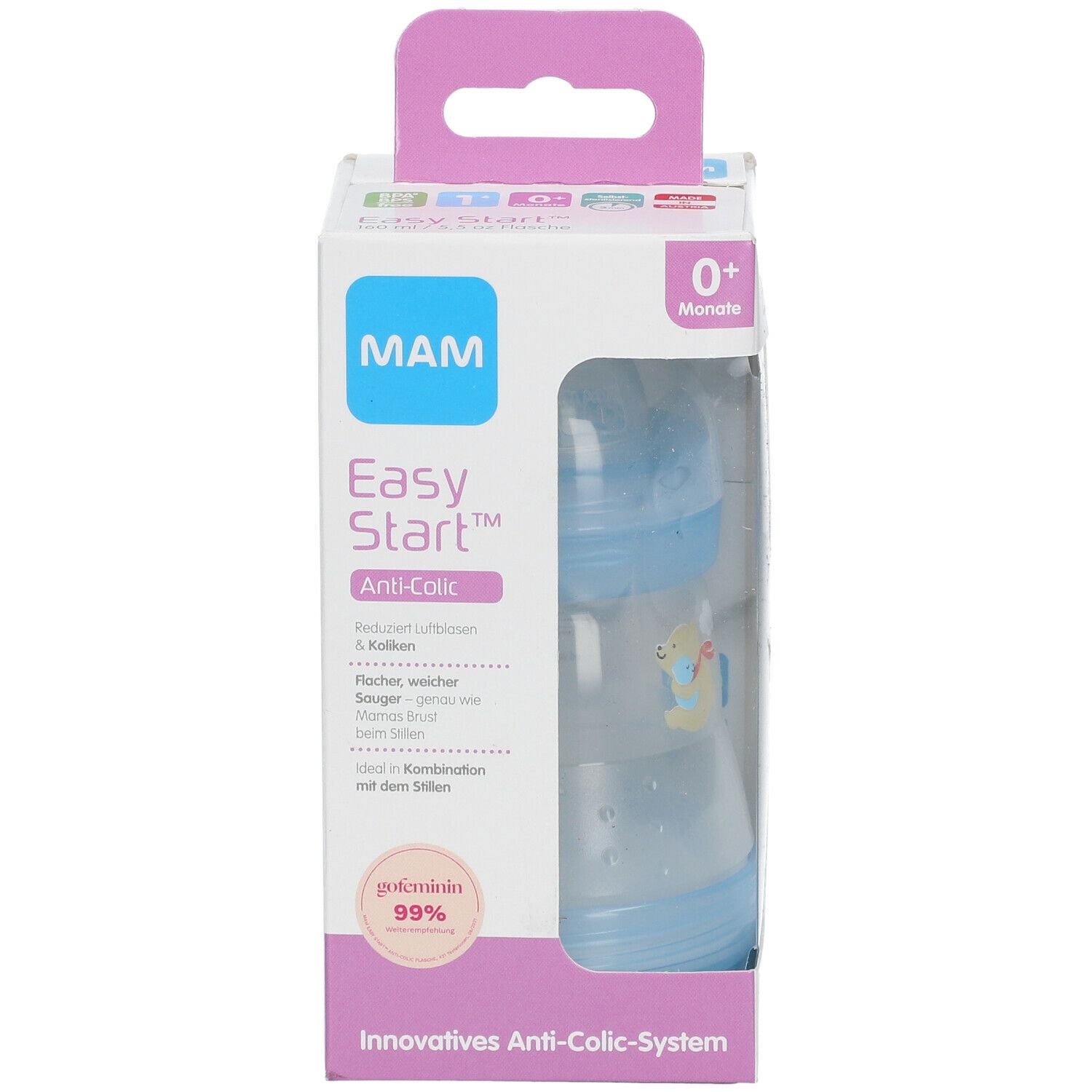 MAM Easy Start™ Anti-Koliek Zuigfles Boy 0 Maanden+