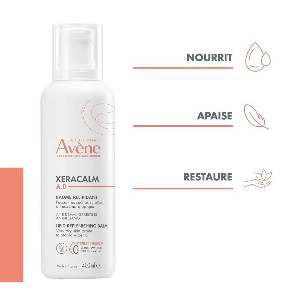 Avène XeraCalm A.D Baume relipidant | Peau très sèche sujette à l'eczéma atopique et aux démangeaisons