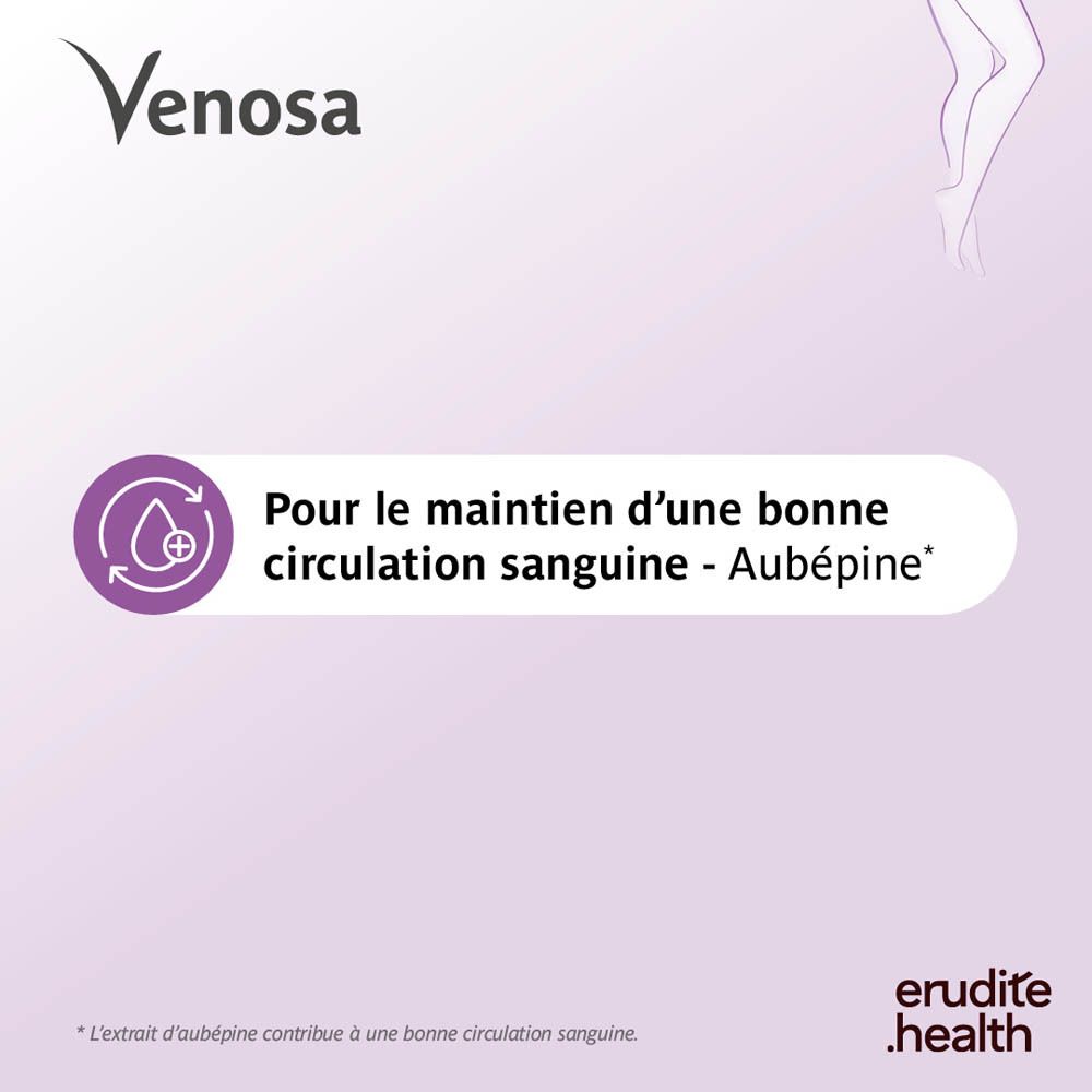 Boîte Venosa 30 comprimés, couple allongé dans un lit.