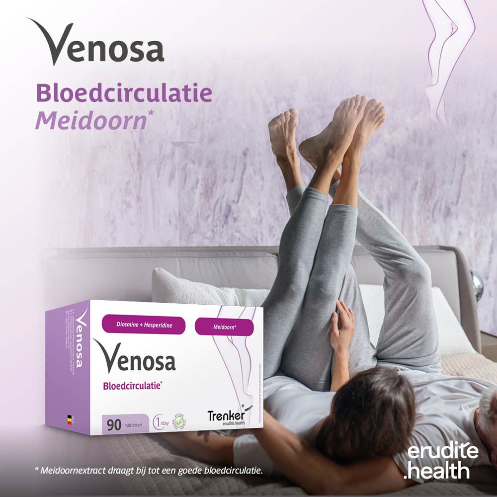 Trenker Venosa verpakking met 90 tabletten, voorkant met productinformatie.
