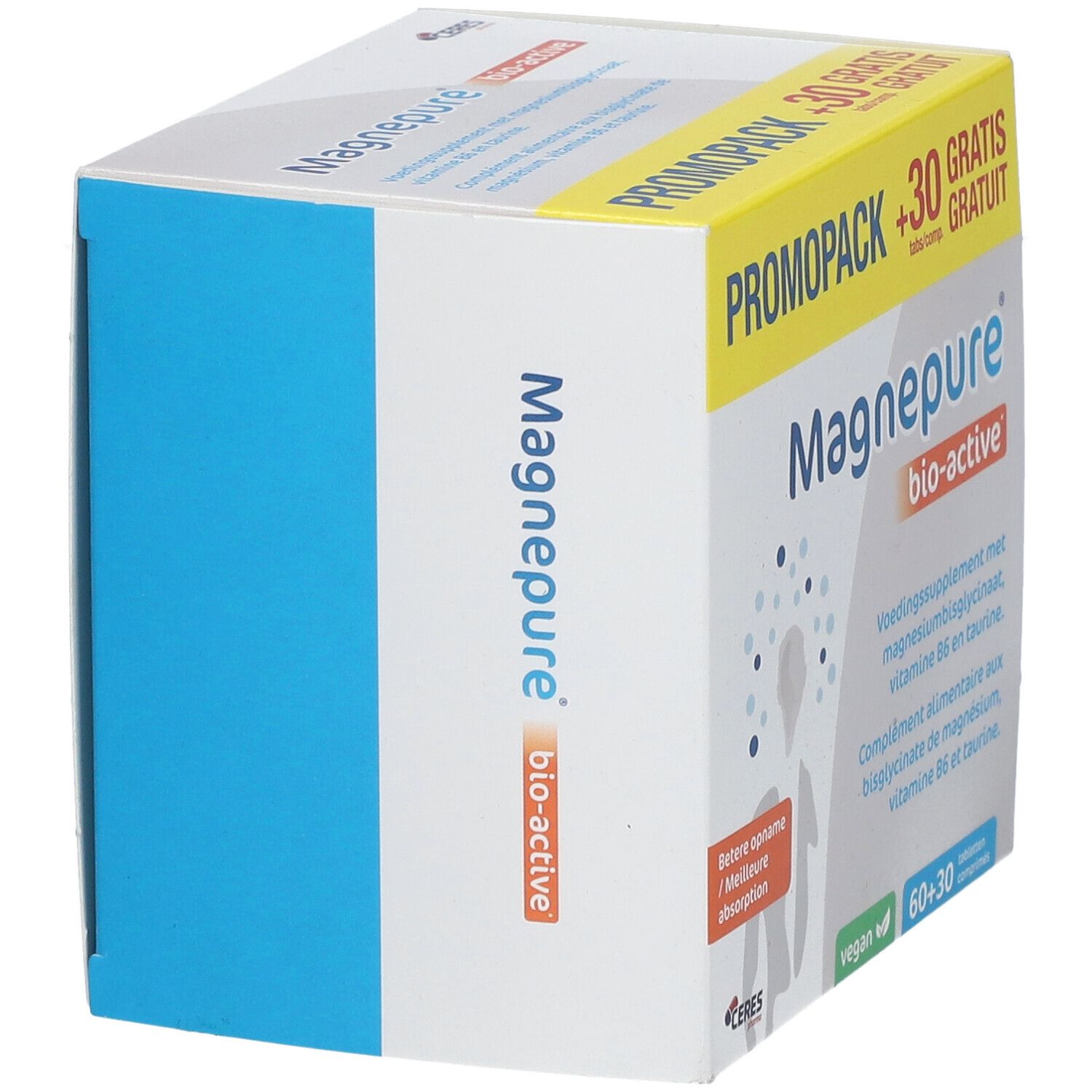 MagnePure Bio-Active + 30 Comprimés GRATUIT 90 comprimés