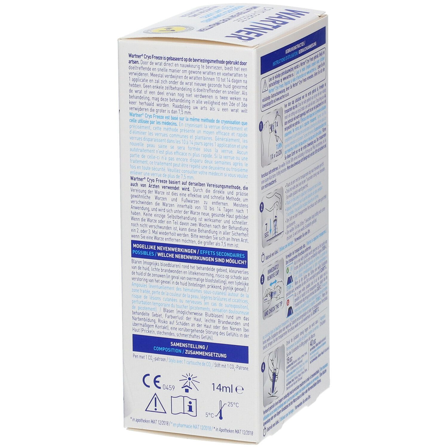 Wartner® Cryo Freeze 2.0 Wratten- en Voetwrattenverwijderaar Verlaagde Prijs