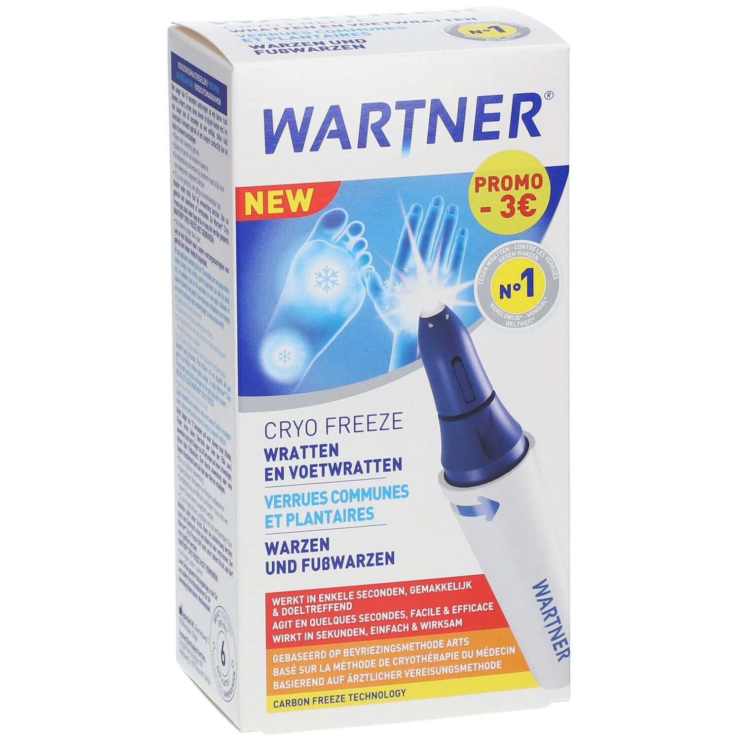 Wartner® Cryo Freeze 2.0 Wratten- en Voetwrattenverwijderaar Verlaagde Prijs