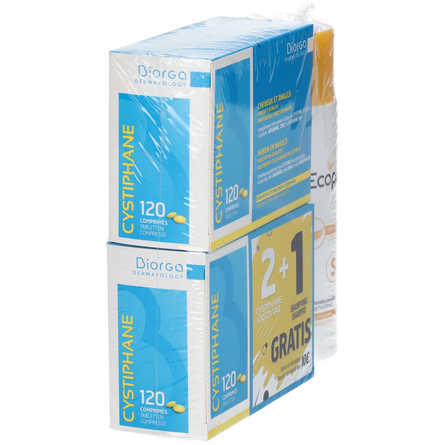 Cystiphane Cheveux et Ongles DUO + Shampooing Ultra Doux 200 ml GRATUIT
