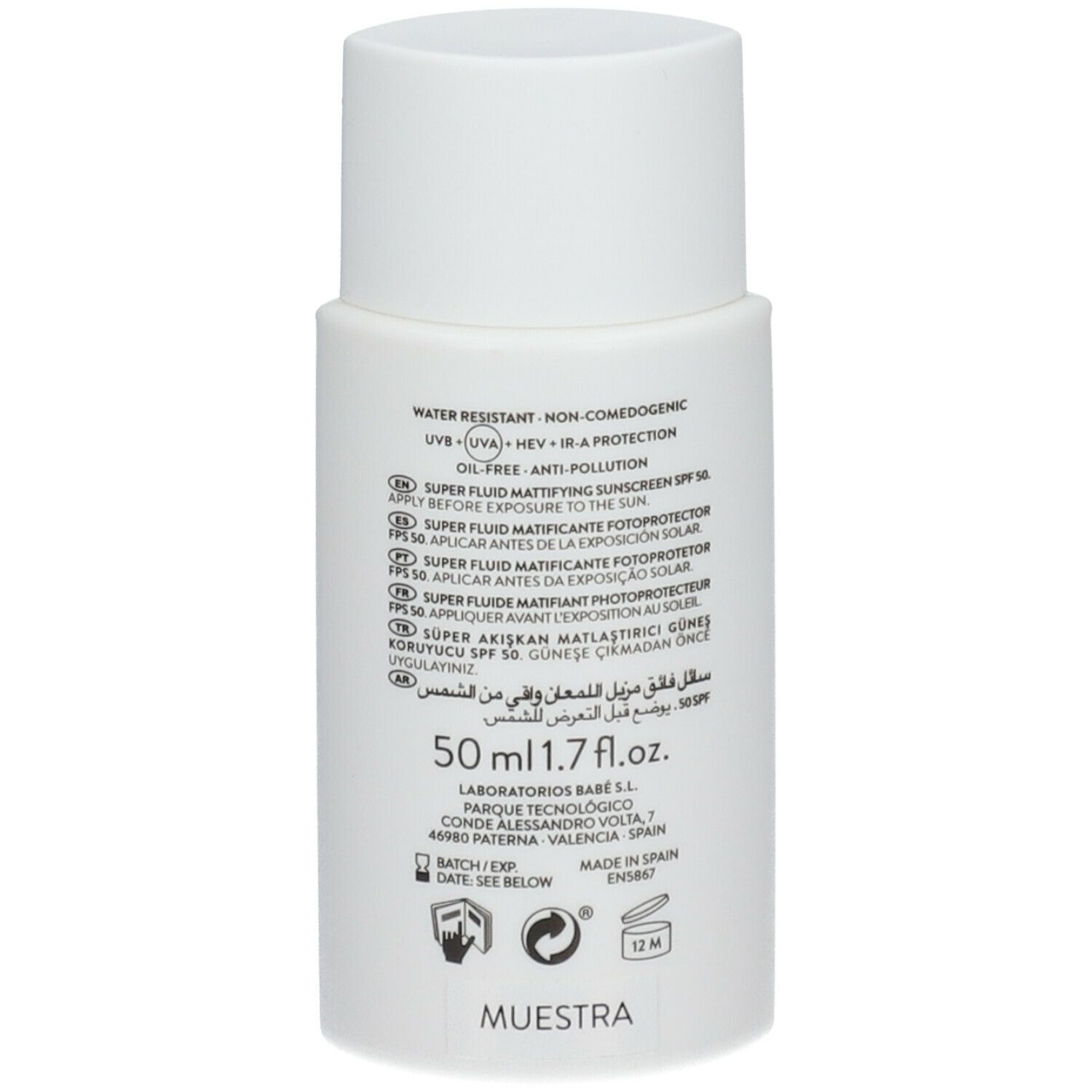 BABÉ Super Fluid Mattifying Sunscreen with Niacinamide SPF50