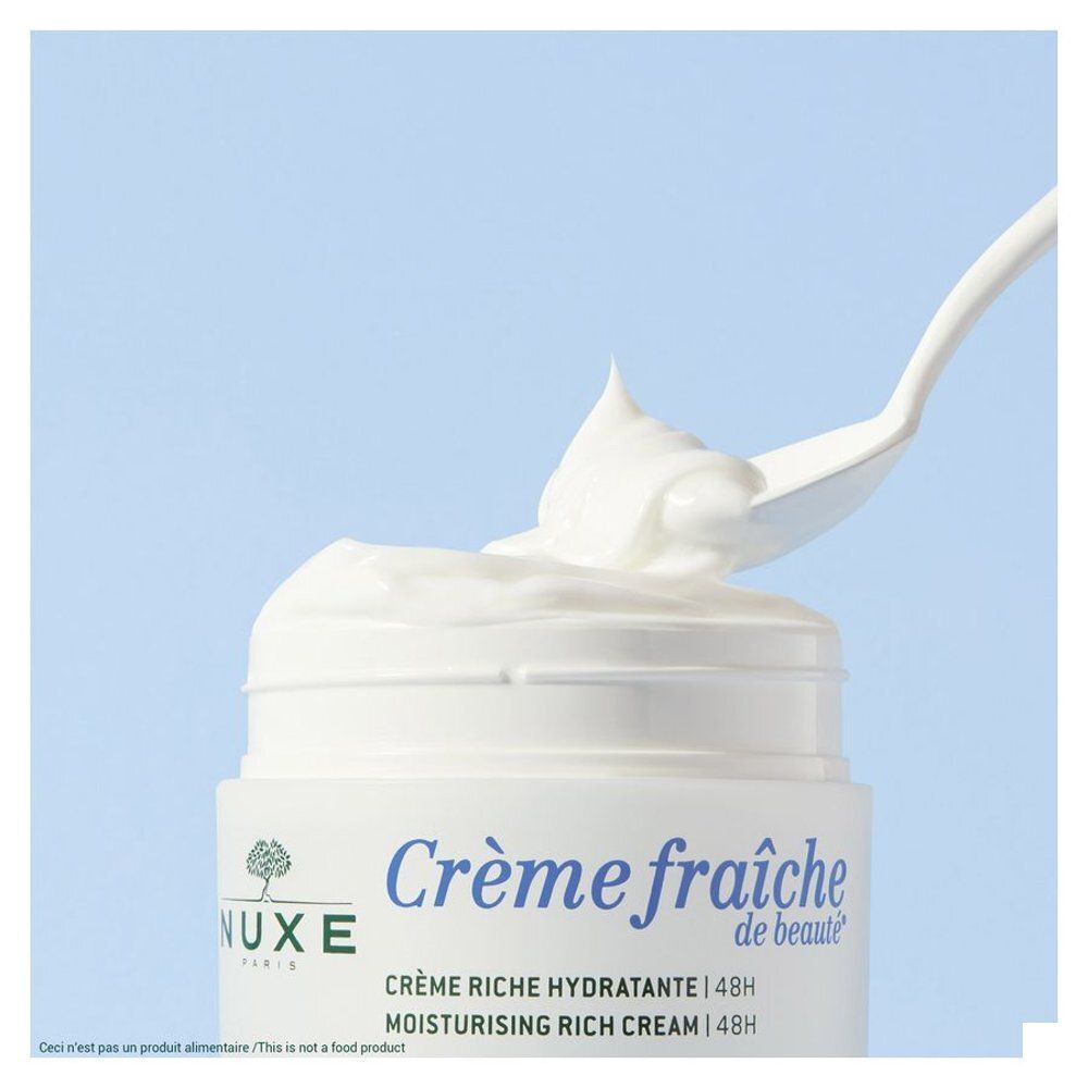 Nuxe Crème fraîche de beauté, zijkant pot met instructies.