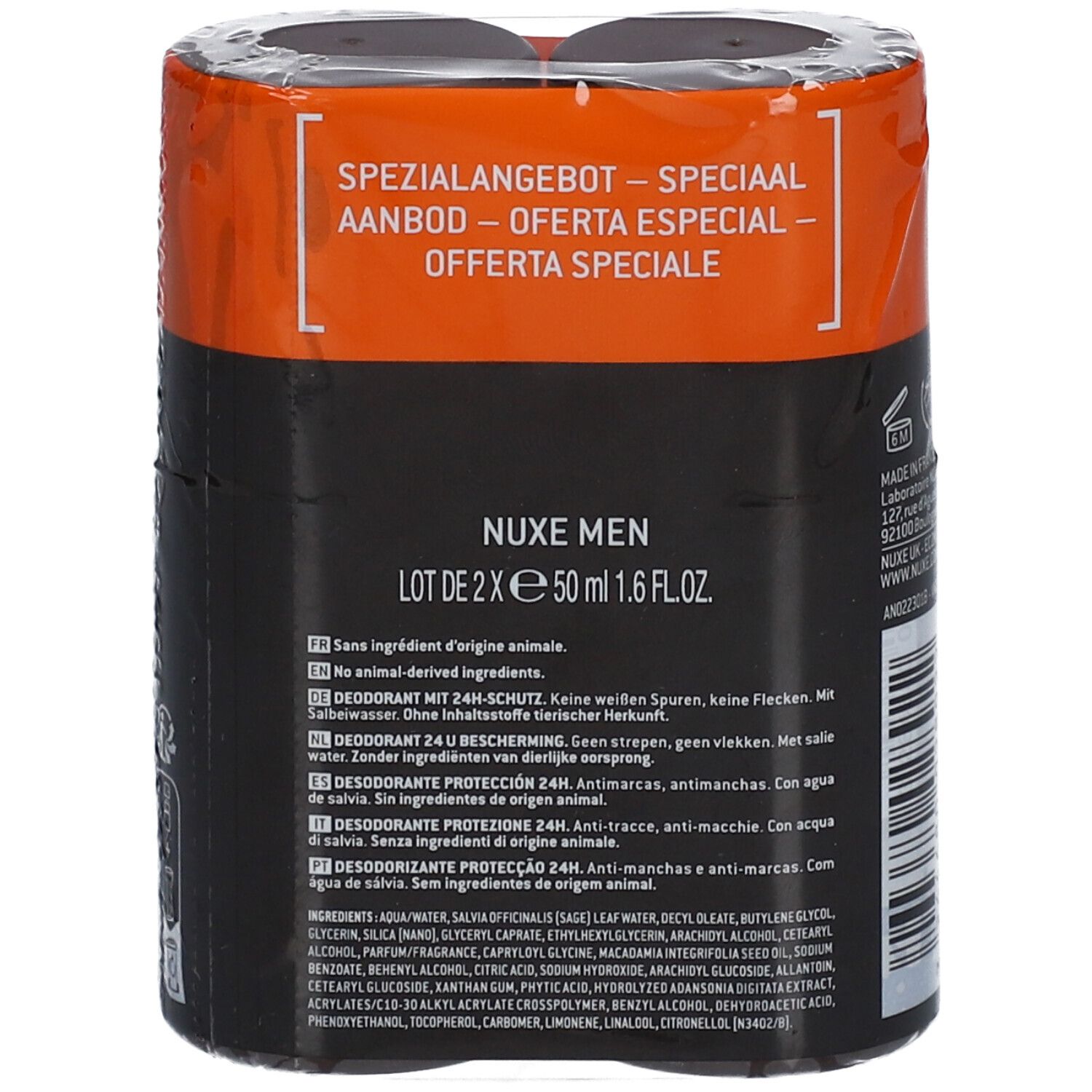 Nuxe Men 24h Protection Deodorant DUO