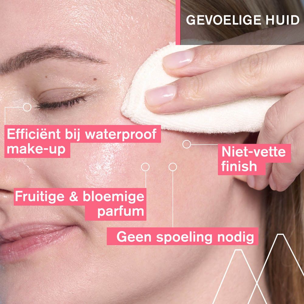 Uriage Eau Micellaire Thermale fles. Rode dop. Tekst: 3-in-1: Reinigt, verwijdert make-up en kalmeert.
