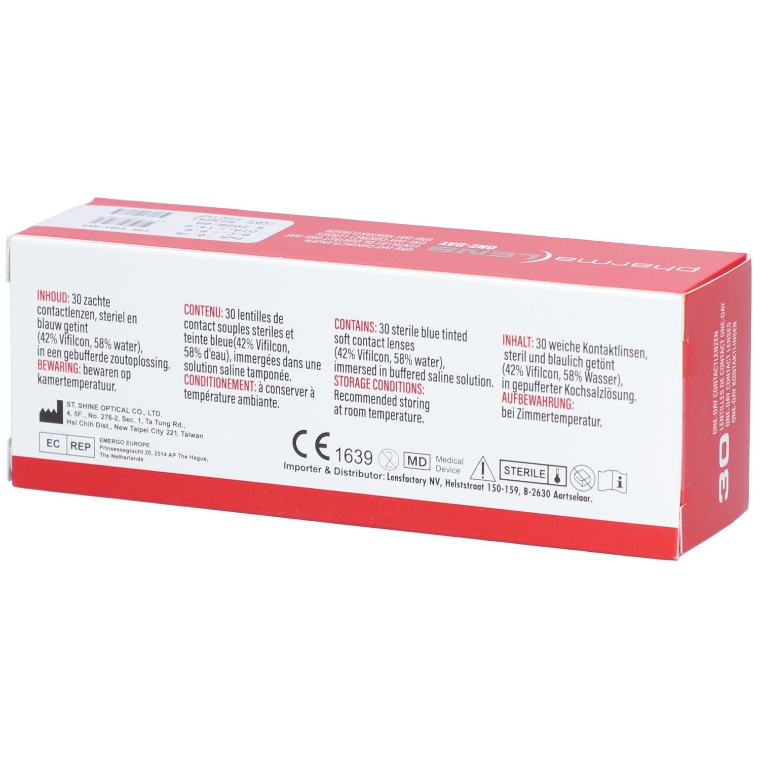 Pharmalens One-Day Contactlenzen -0,75