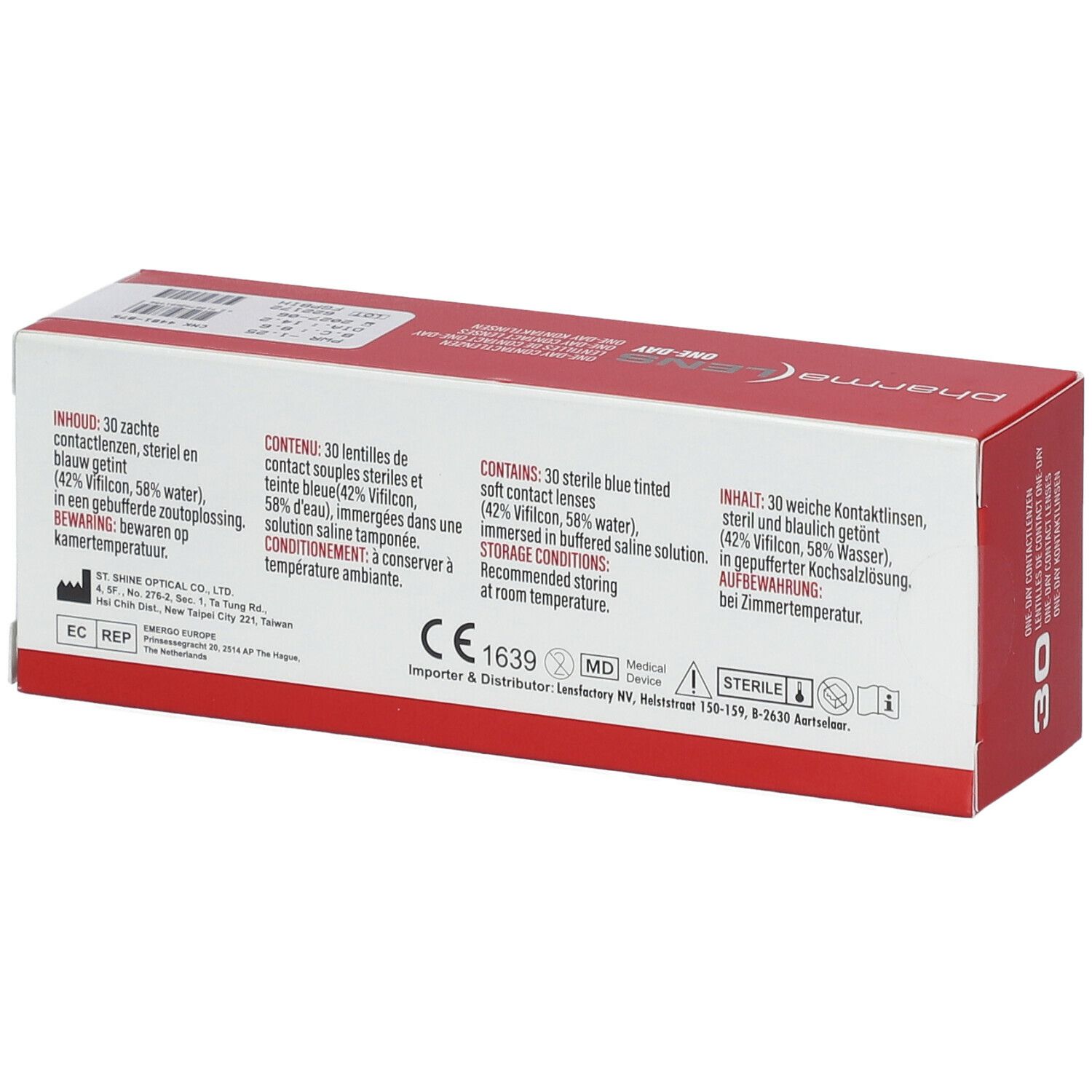 Pharmalens One-Day Lentilles -1,25