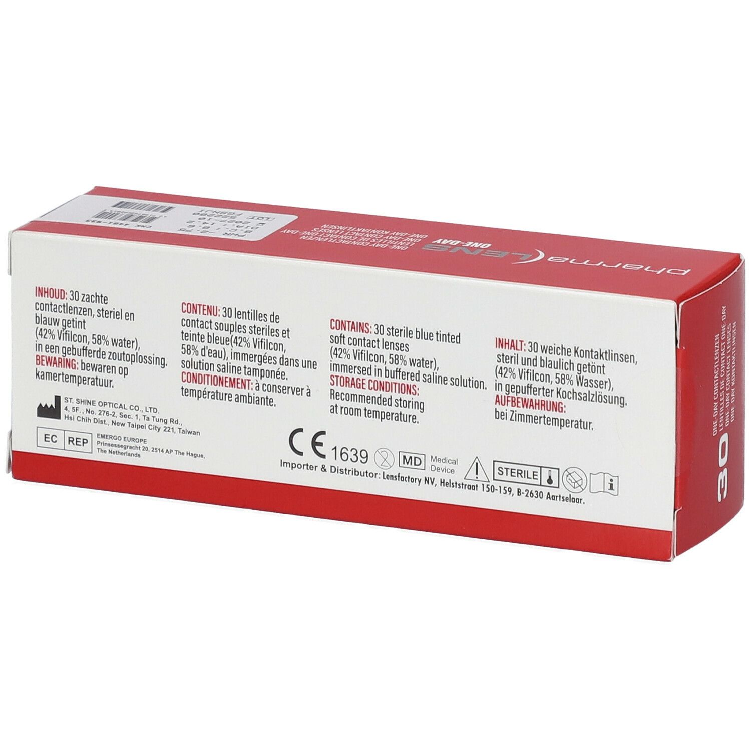 Pharmalens One-Day Lentilles -2,75