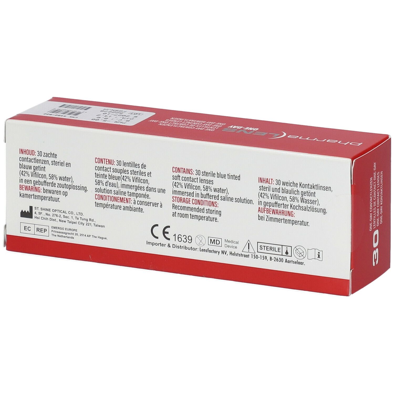 Pharmalens One-Day Lentilles -5,00