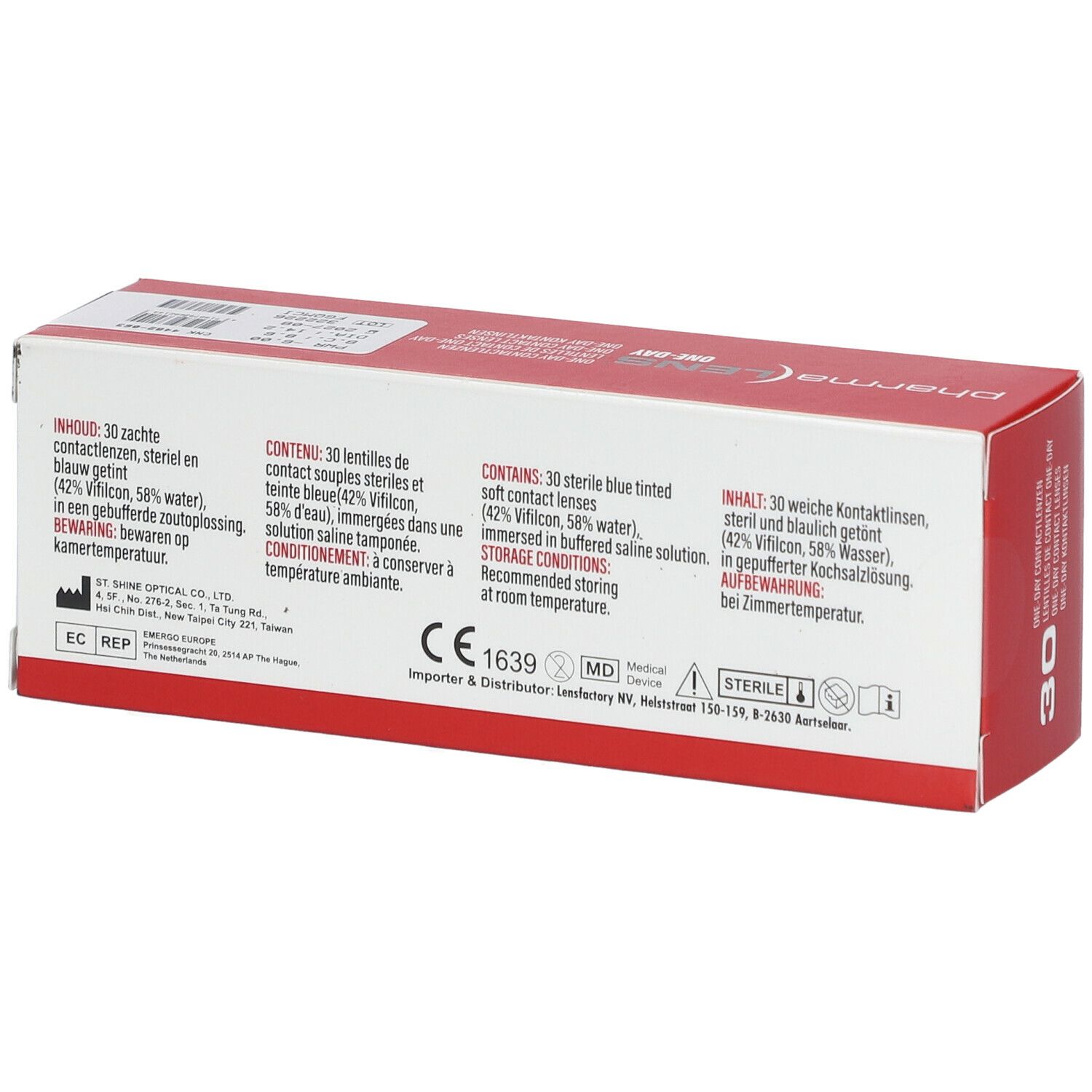 Pharmalens One-Day Lentilles -6,00