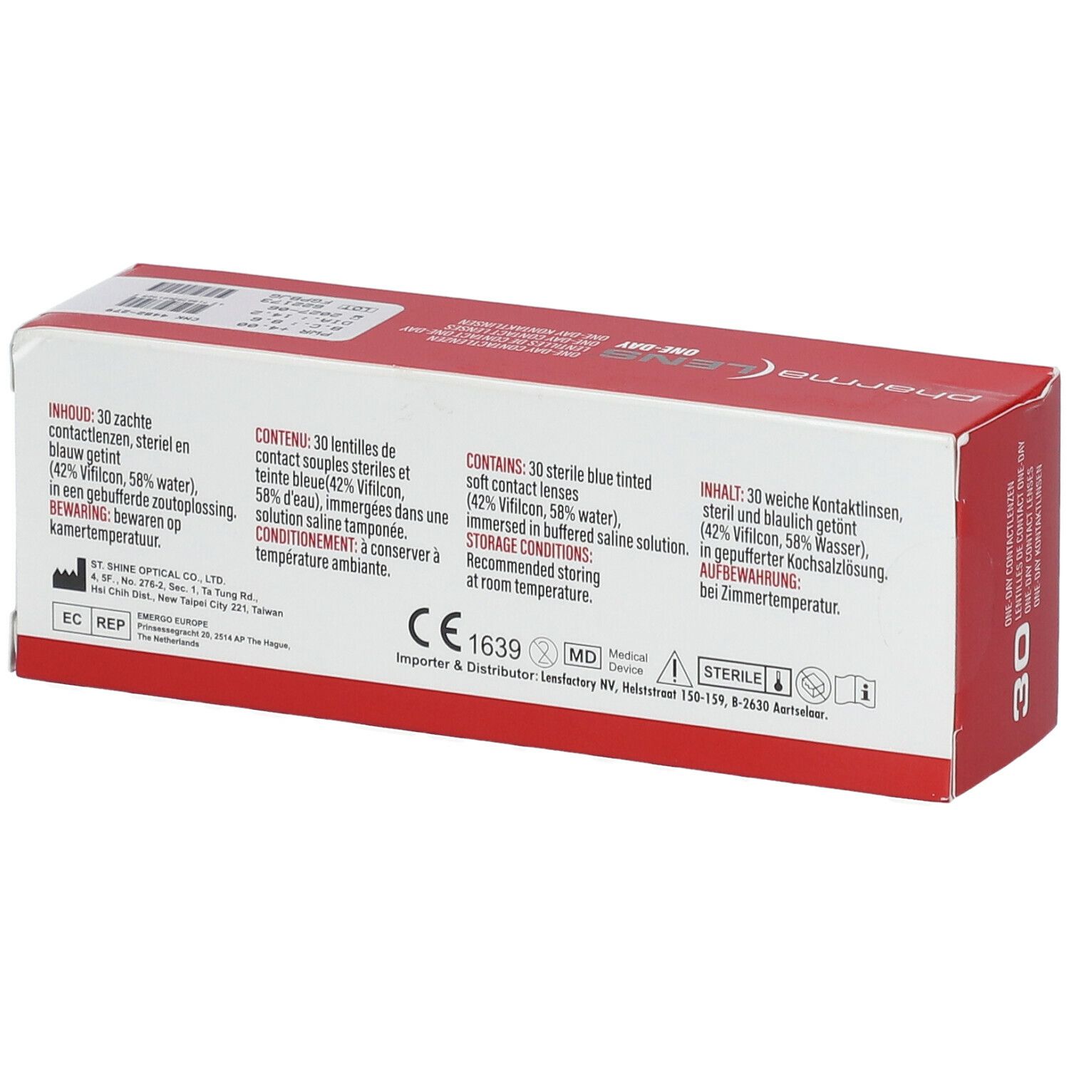 Pharmalens One-Day Lentilles +4,00