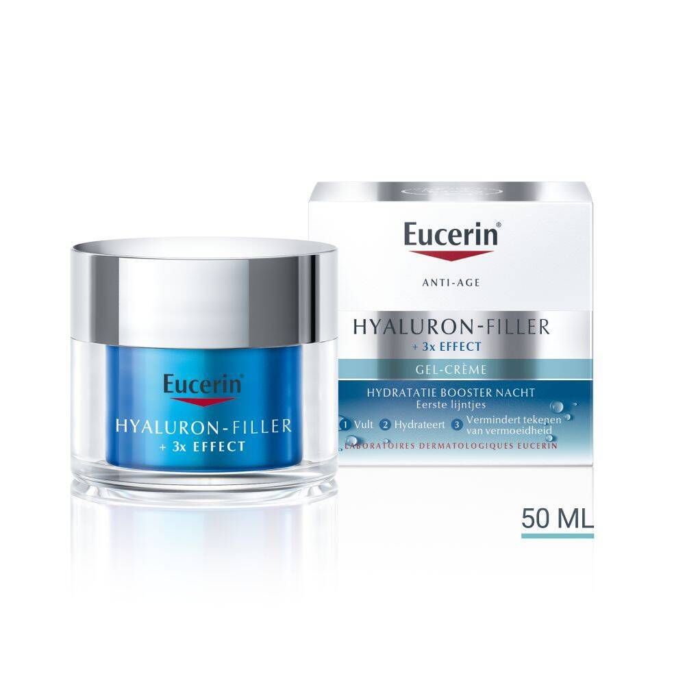 Eucerin Hyaluron-Filler + 3x Effect Hydratatie Booster Nacht Gel-Crème