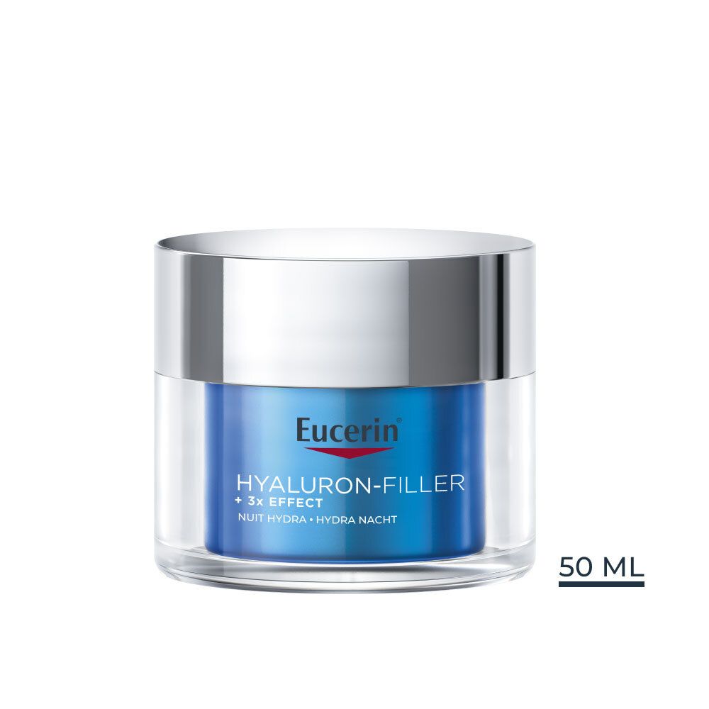 Crèmepot met 50 ml. Eucerin Hyaluron-Filler + 3x Effect. Nachtcrème.
