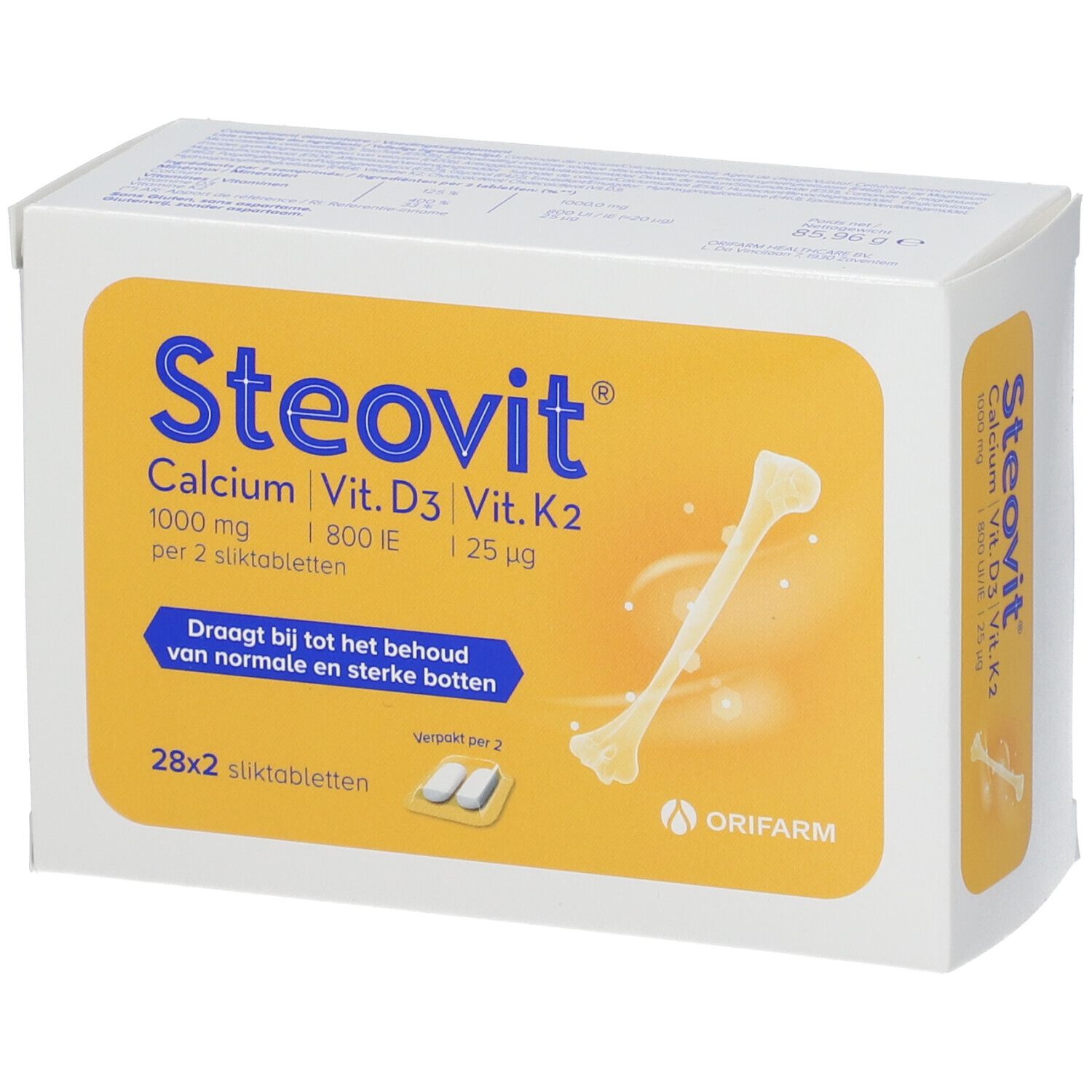 Steovit® Calcium - Vitamine D3 - Vitamine K2 28 x 2 comprimés