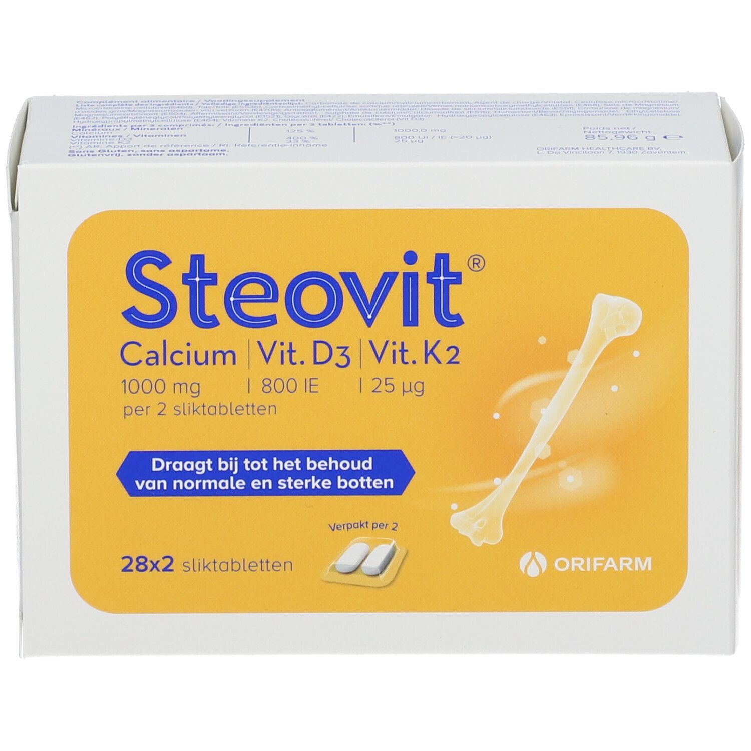 Steovit® Calcium - Vitamine D3 - Vitamine K2