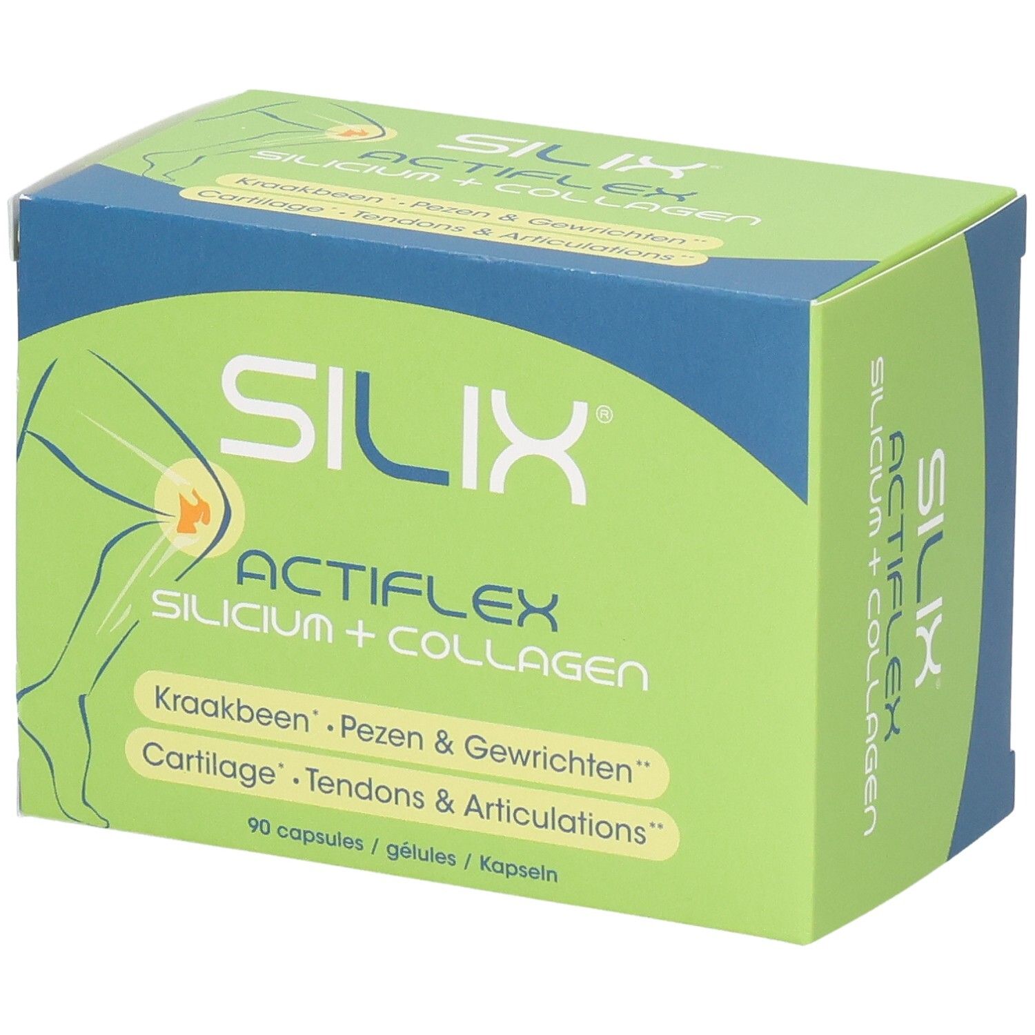 Silix Actiflex verpakking met 90 capsules, voor kraakbeen, pezen en gewrichten.