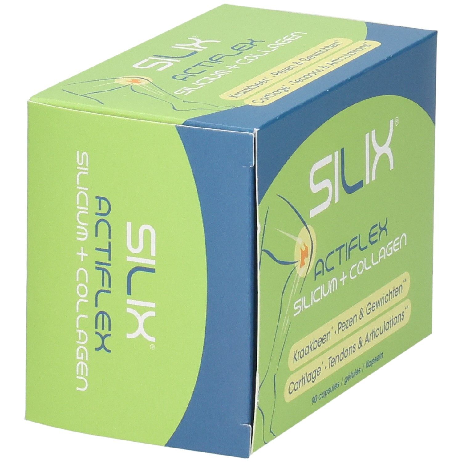 Silix Actiflex verpakking met 90 capsules, voor kraakbeen, pezen en gewrichten.