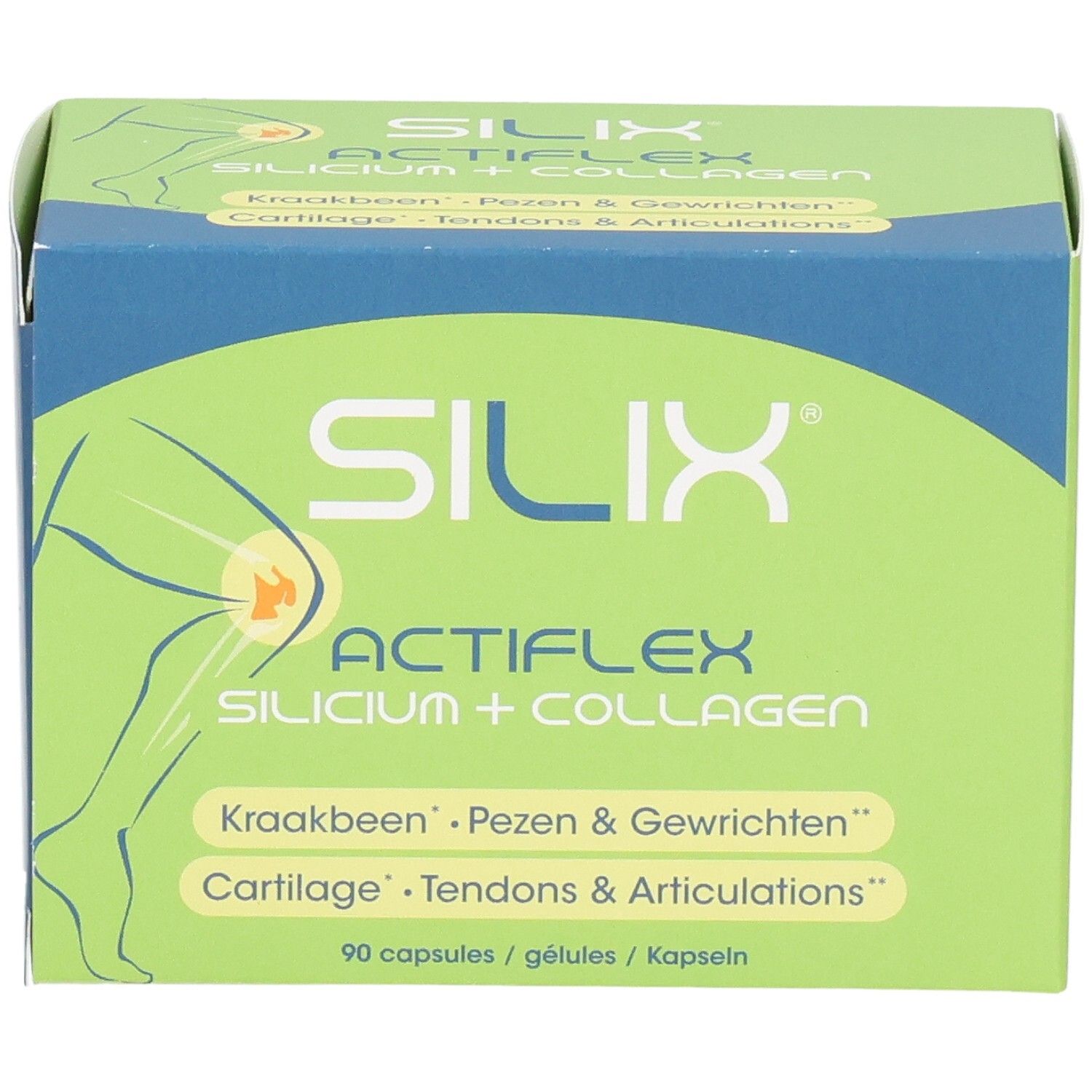 Silix Actiflex verpakking met 90 capsules, voor kraakbeen, pezen en gewrichten.