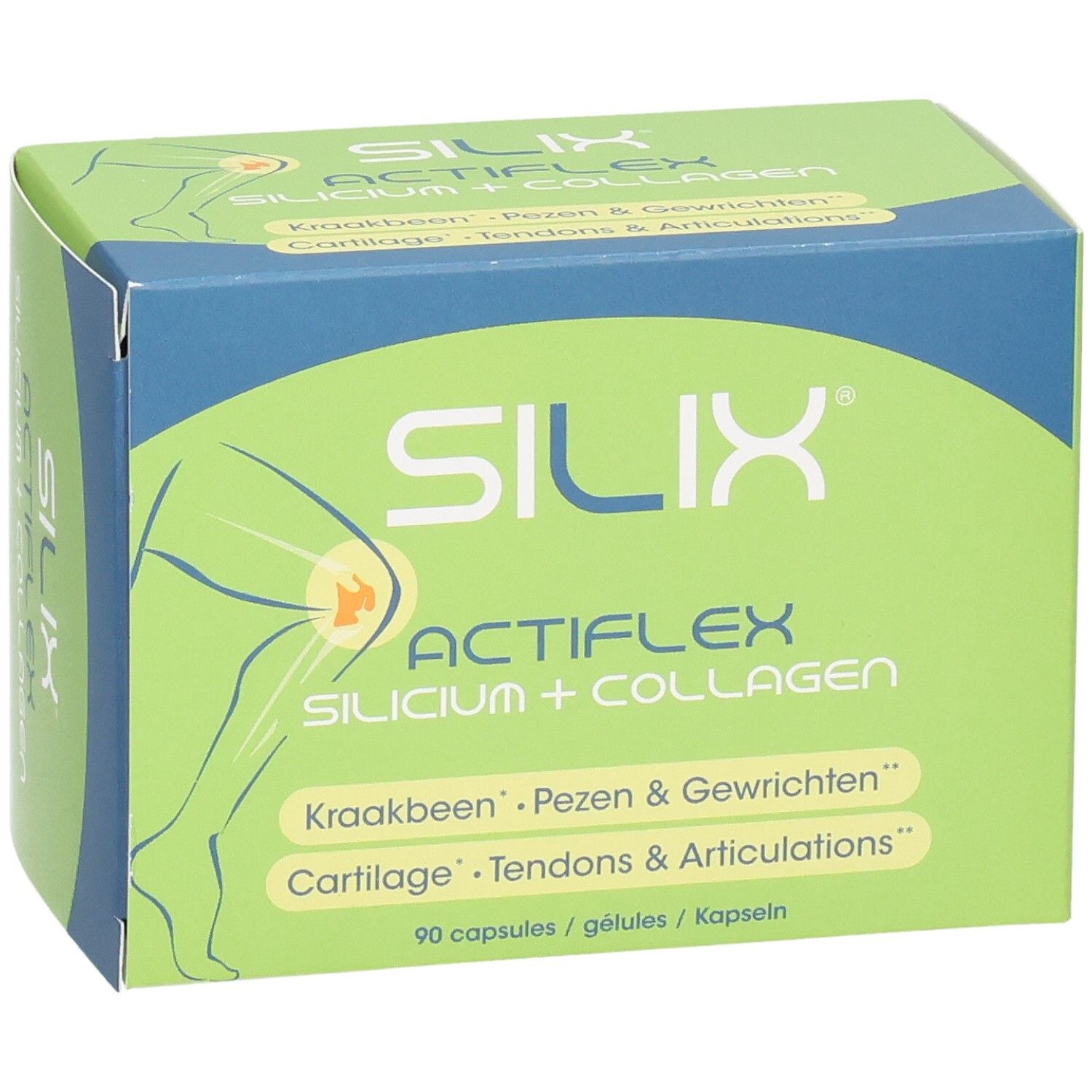 Silix Actiflex verpakking met 90 capsules, voor kraakbeen, pezen en gewrichten.