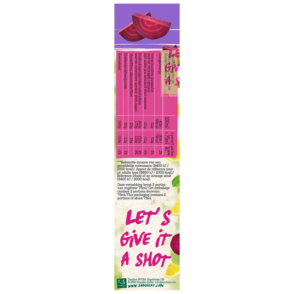 Damhert Energy Shot Betterave Rouge DUO