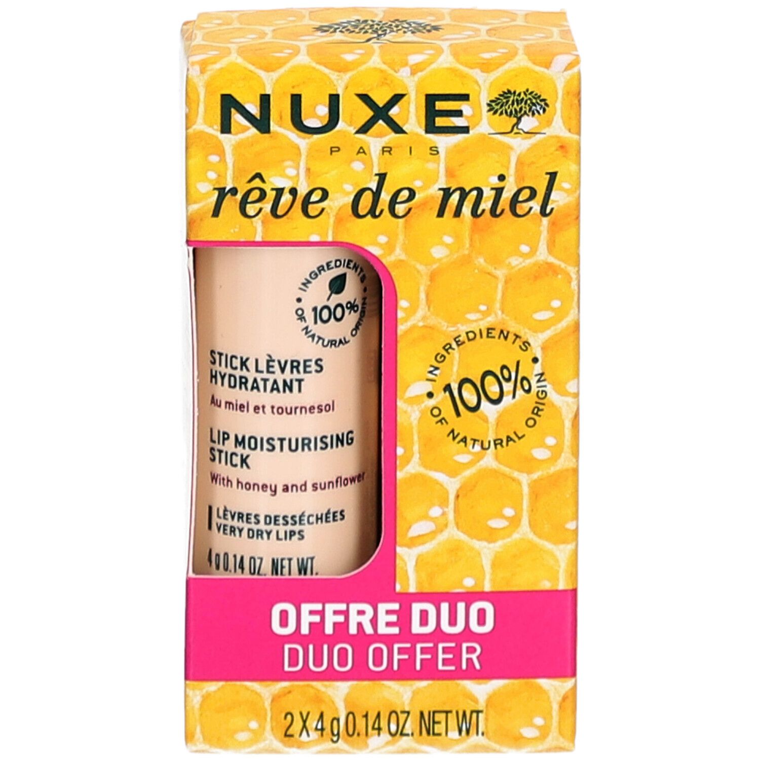Nuxe Rêve de Miel Stick Lèvres Hydratant DUO