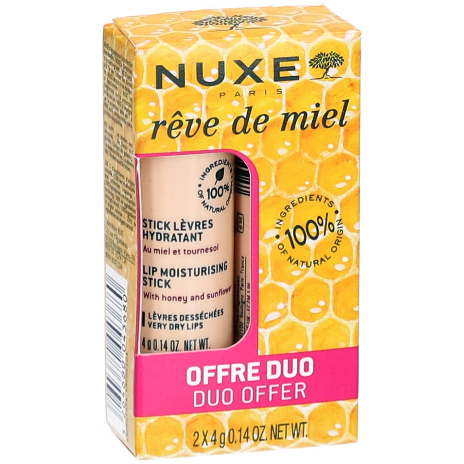 Nuxe Rêve de Miel Stick Lèvres Hydratant DUO
